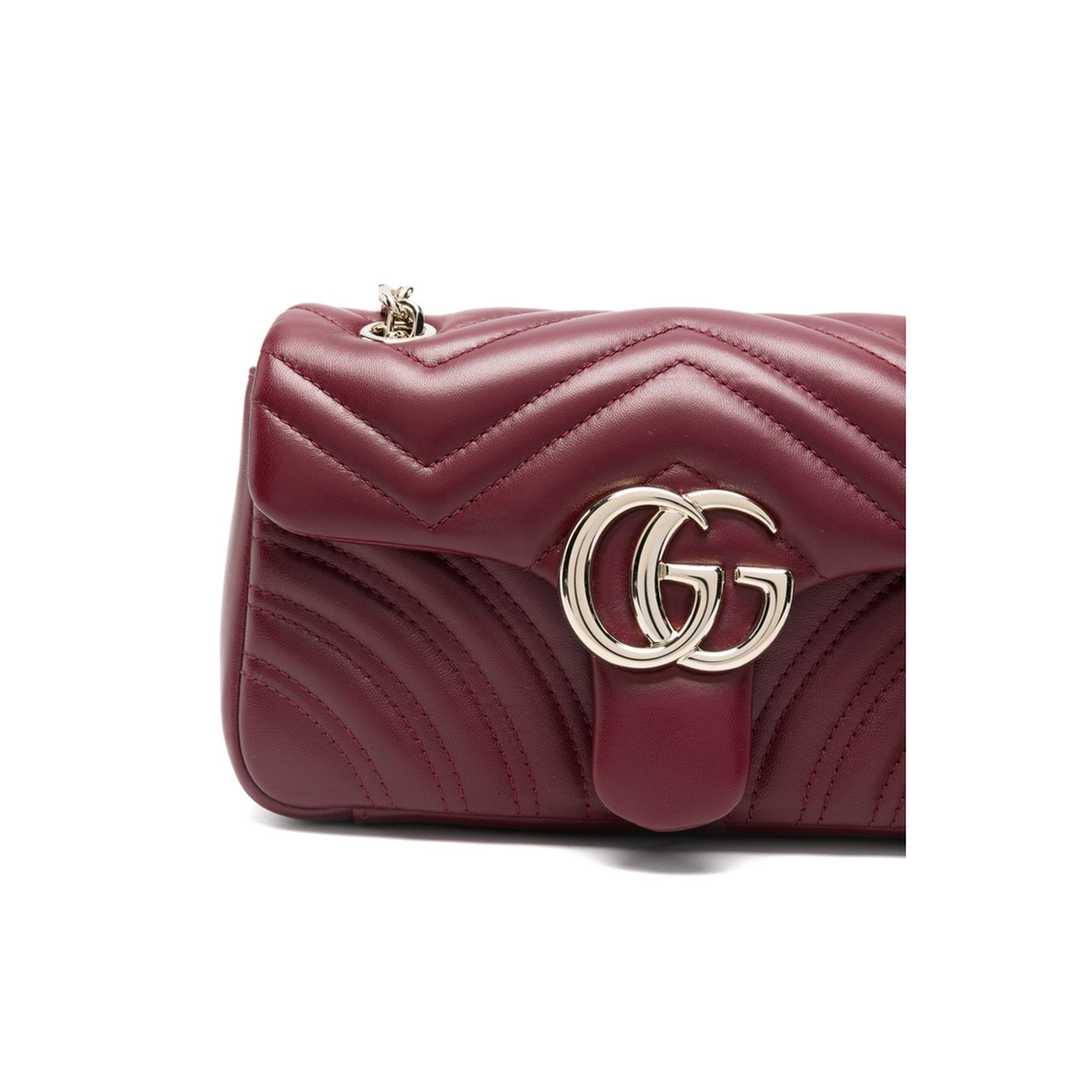 Small Shoulder Bag Red Leather - Image 4