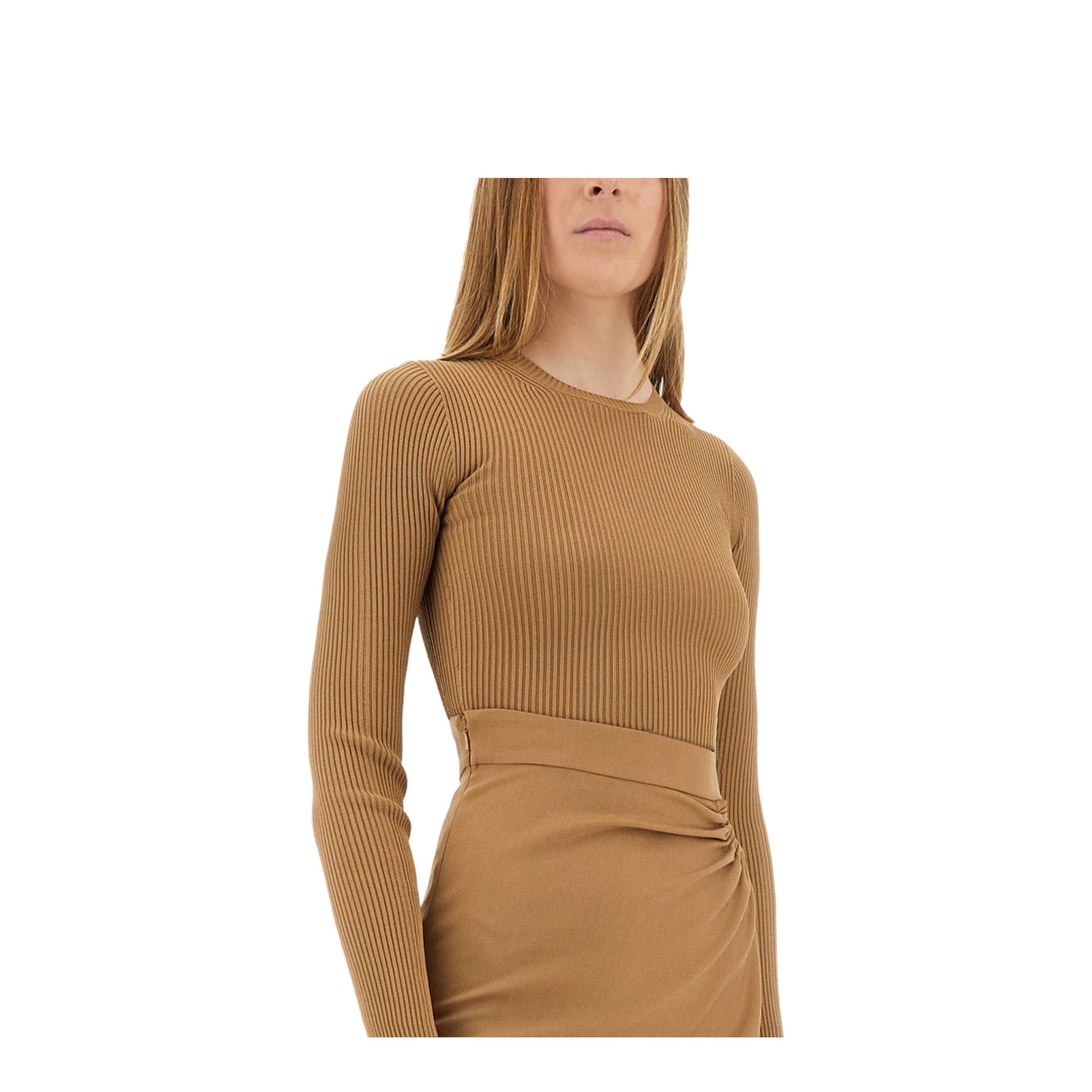 Rib Texture Crop Sweater - Image 4