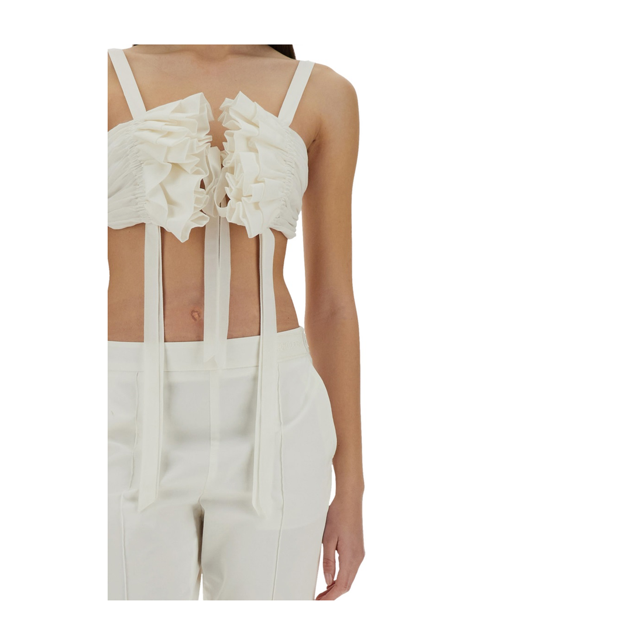 Cotton and Silk Voile Crop Top - Image 4