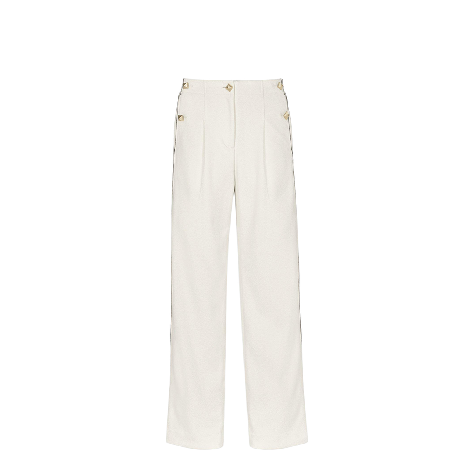 Wide-Leg Bouclé Pants - Image 1