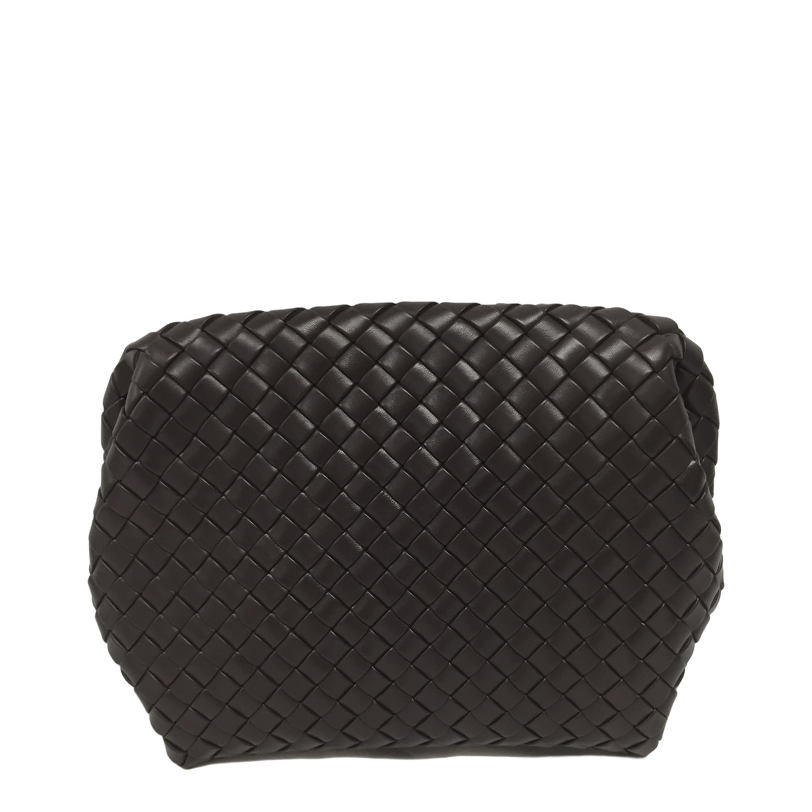 Intrecciato Leather Clutch Bags - Brown - Image 2