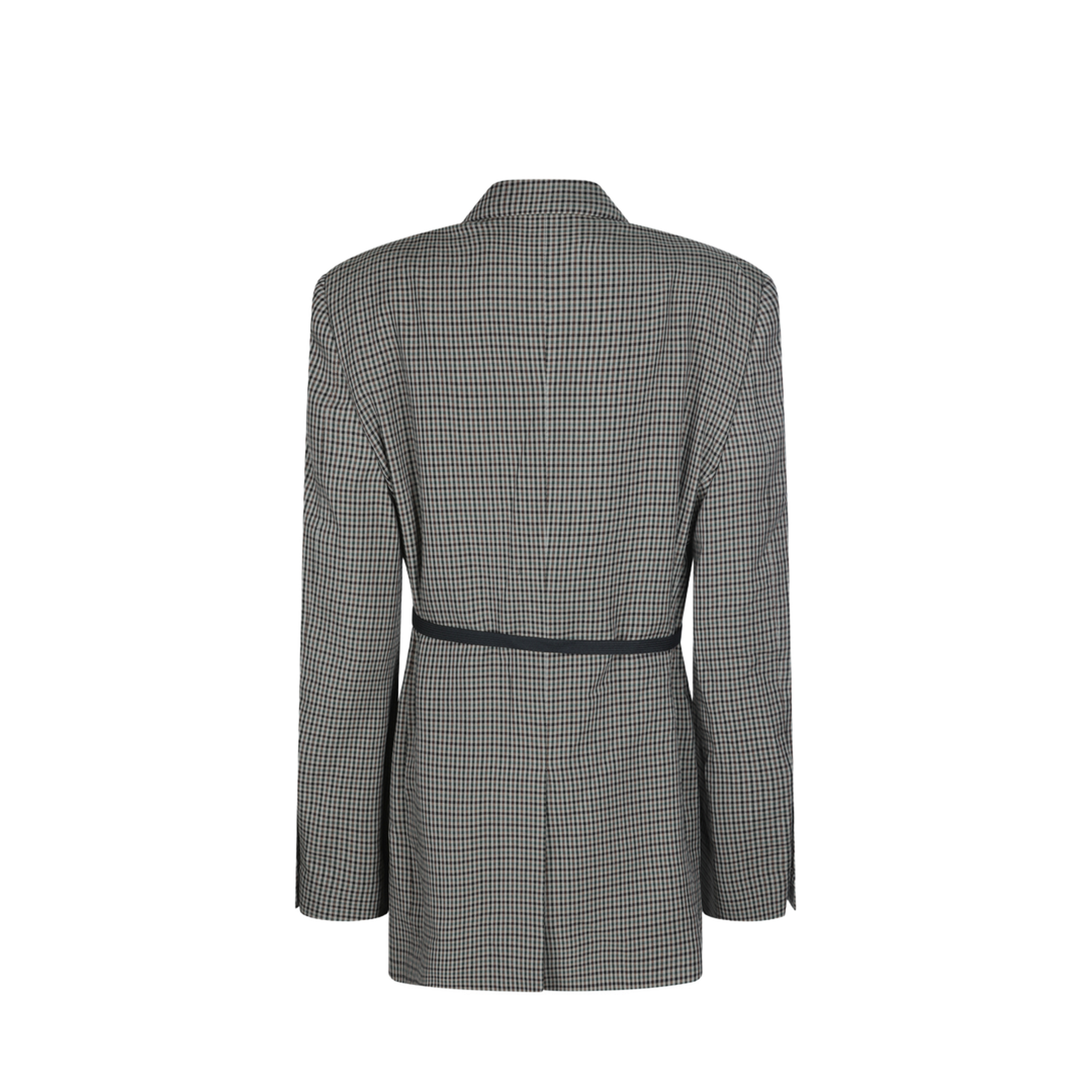 Wrap Tailored Jacket in Khaki/Brown - Image 2