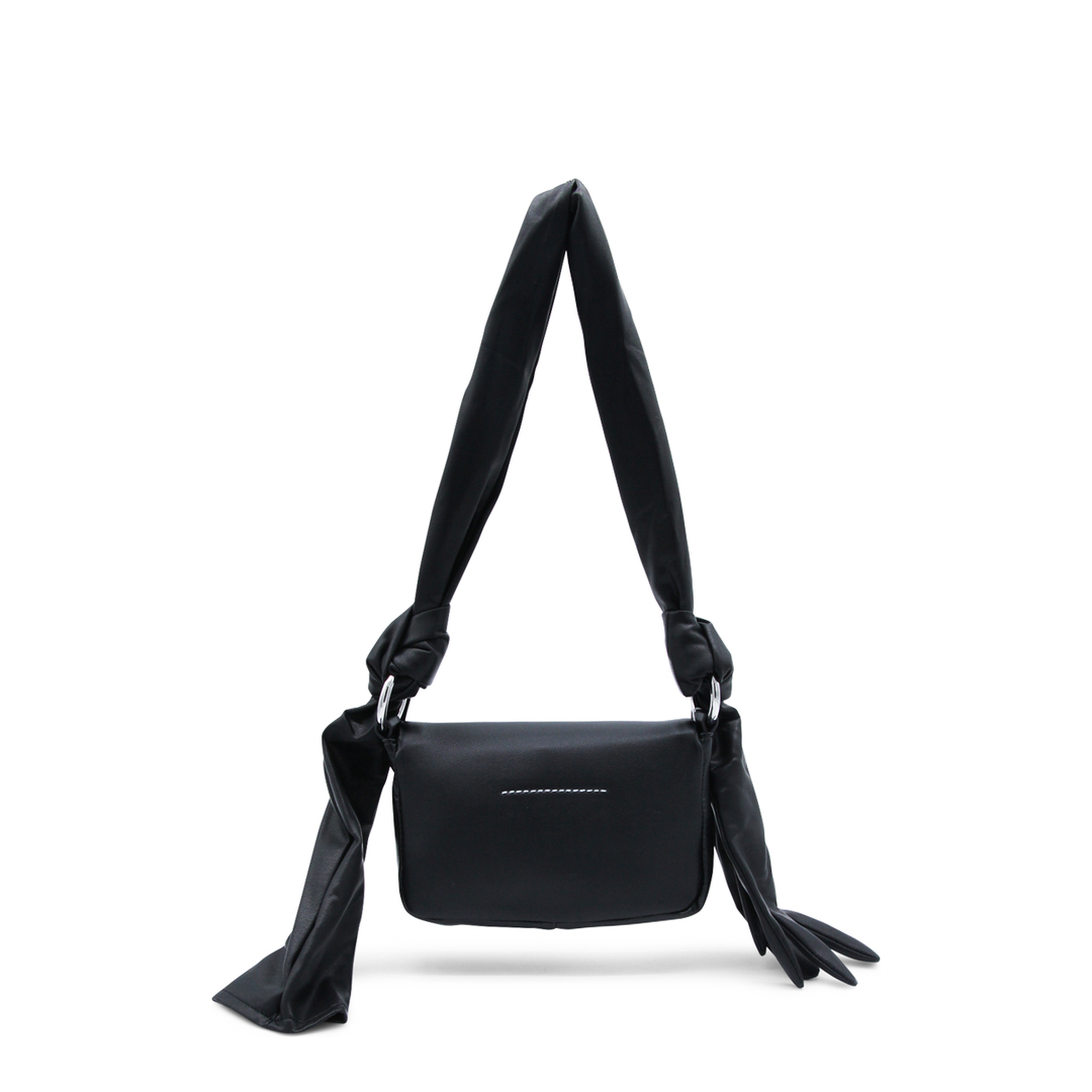 Glove Small Coated Polyester Shoulder Bag - Black - Image 5