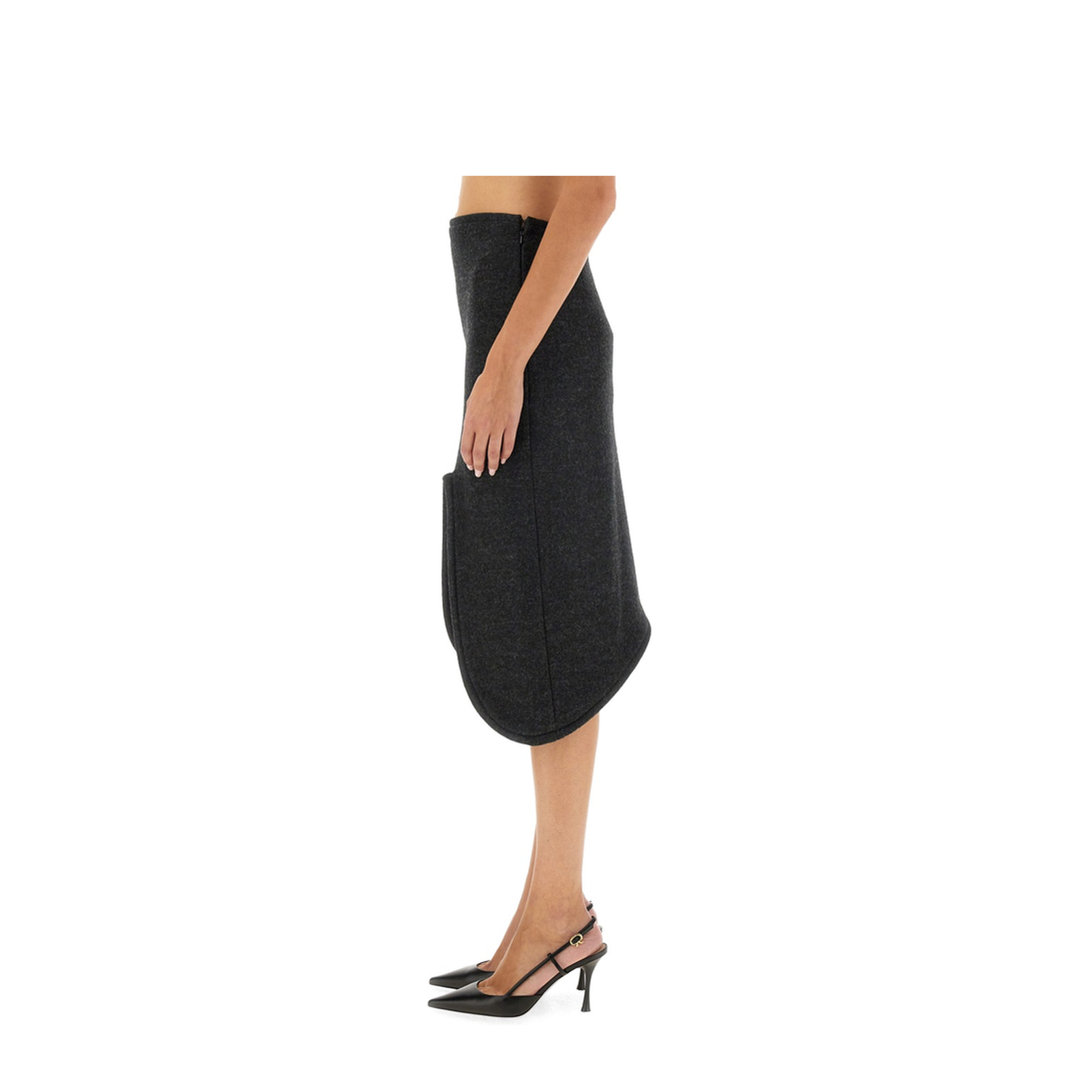 Padded Skirt with Tube Detail - Image 4