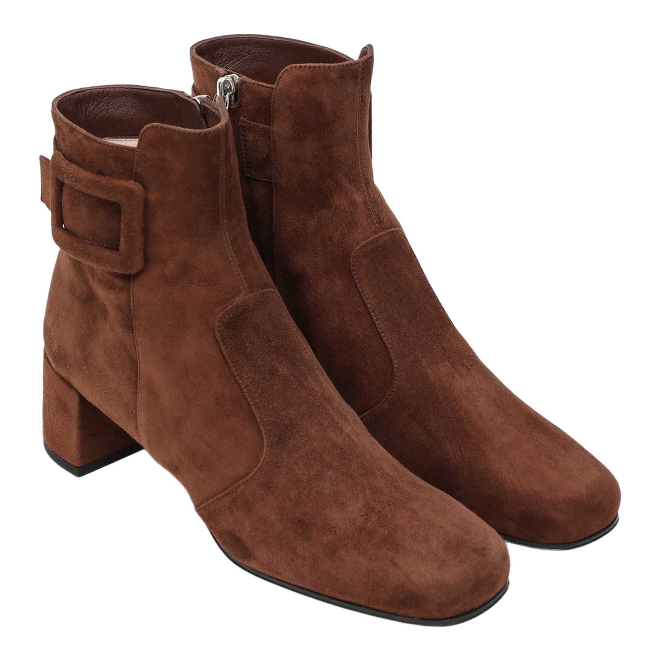 Très Vivier ankle boots in brown suede - Image 2