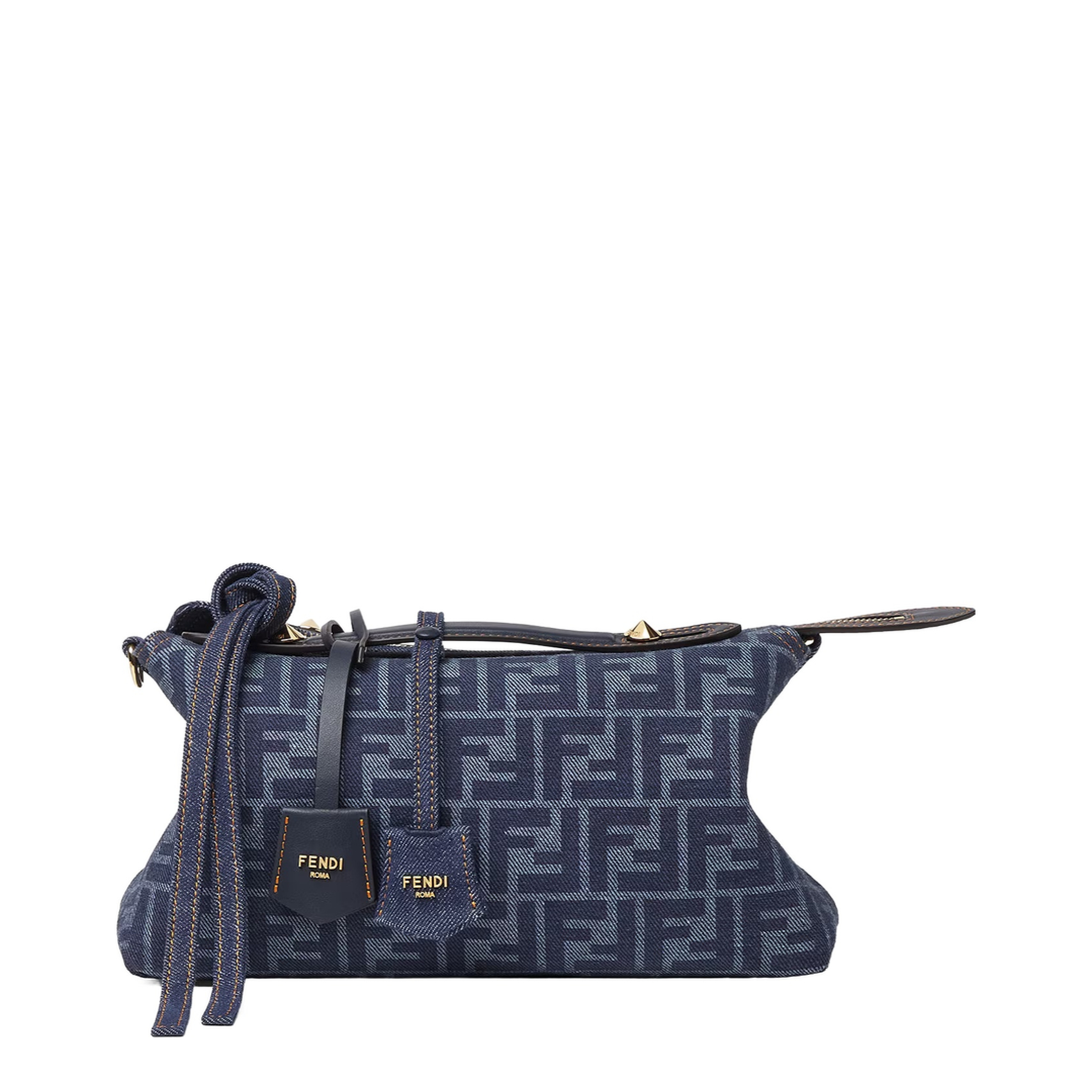 By The Way Soft Medium Cotton Boston Bag - Dark Blue - Image 3
