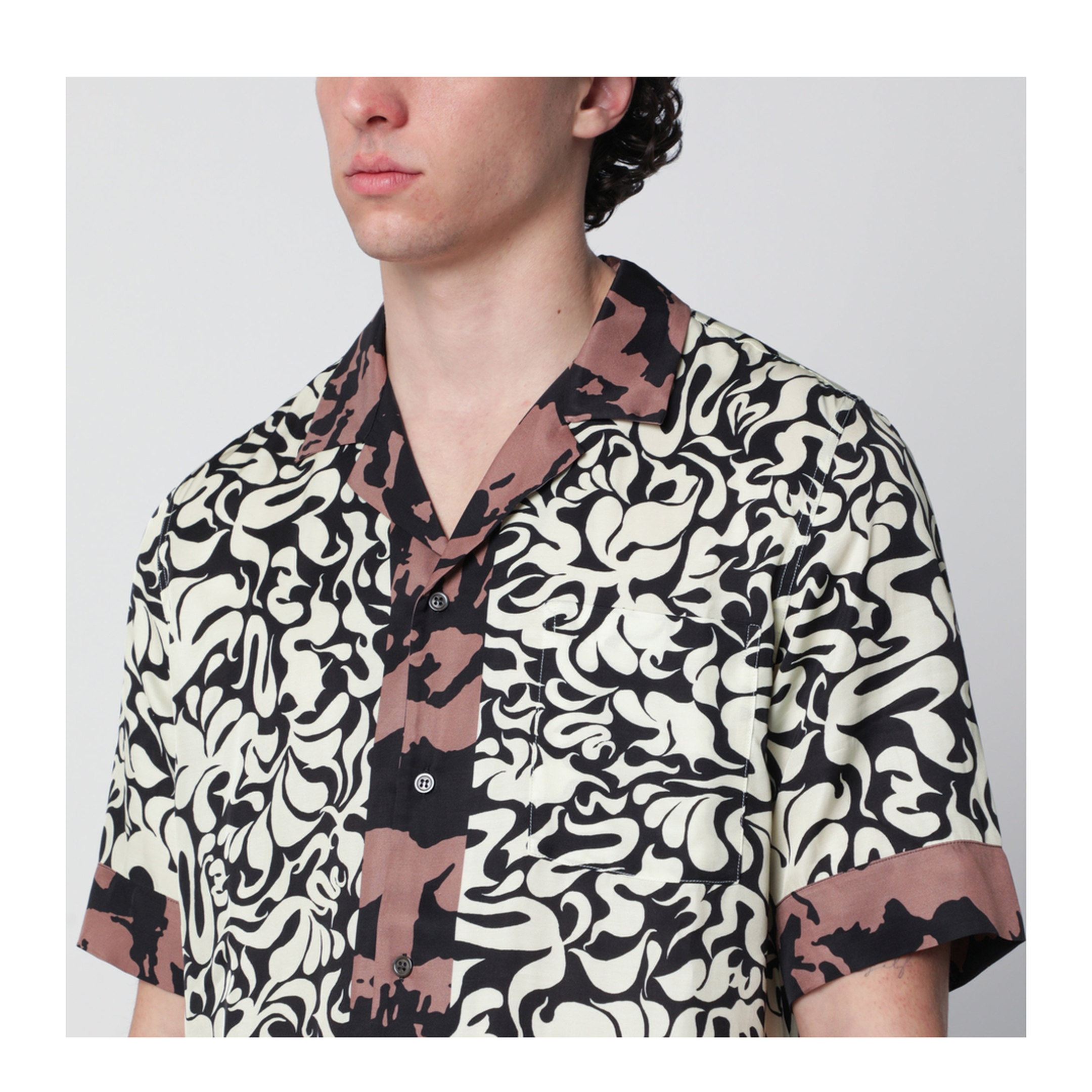 Shirt With Graphic Squiggle Print - Image 2