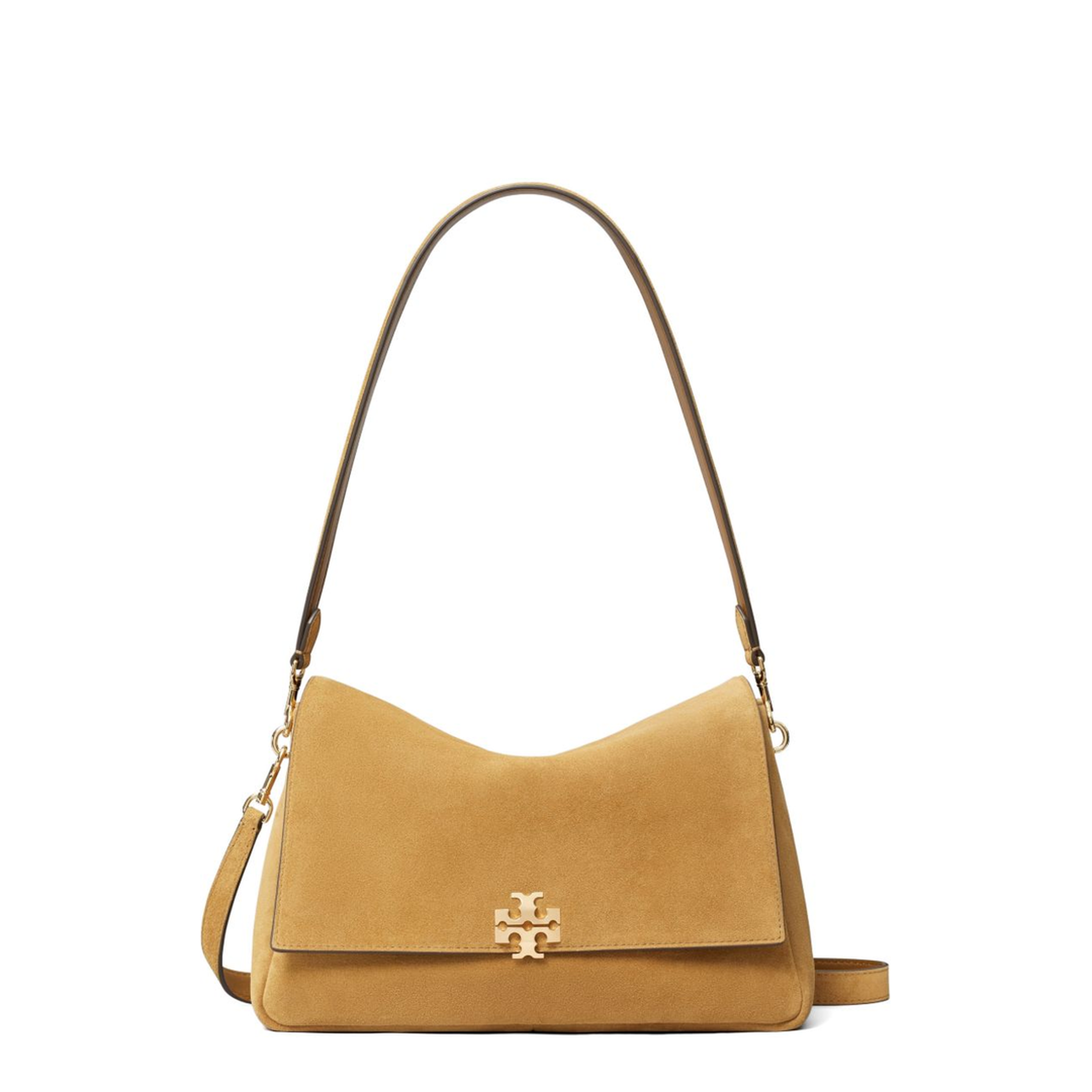 Medium Suede Shoulder Bags - Brown - Image 1