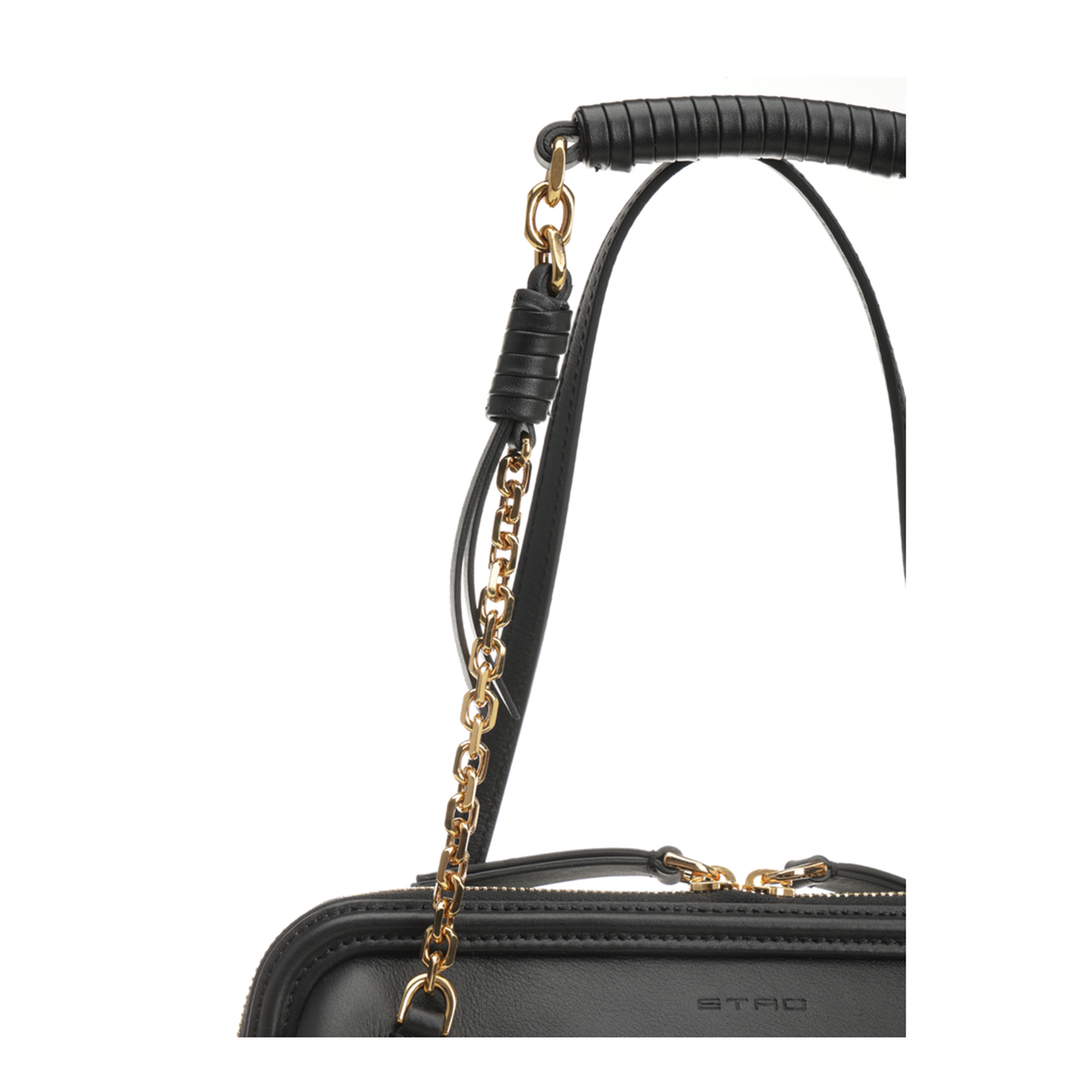 Doc Small Leather Shoulder Bag - Black - Image 5