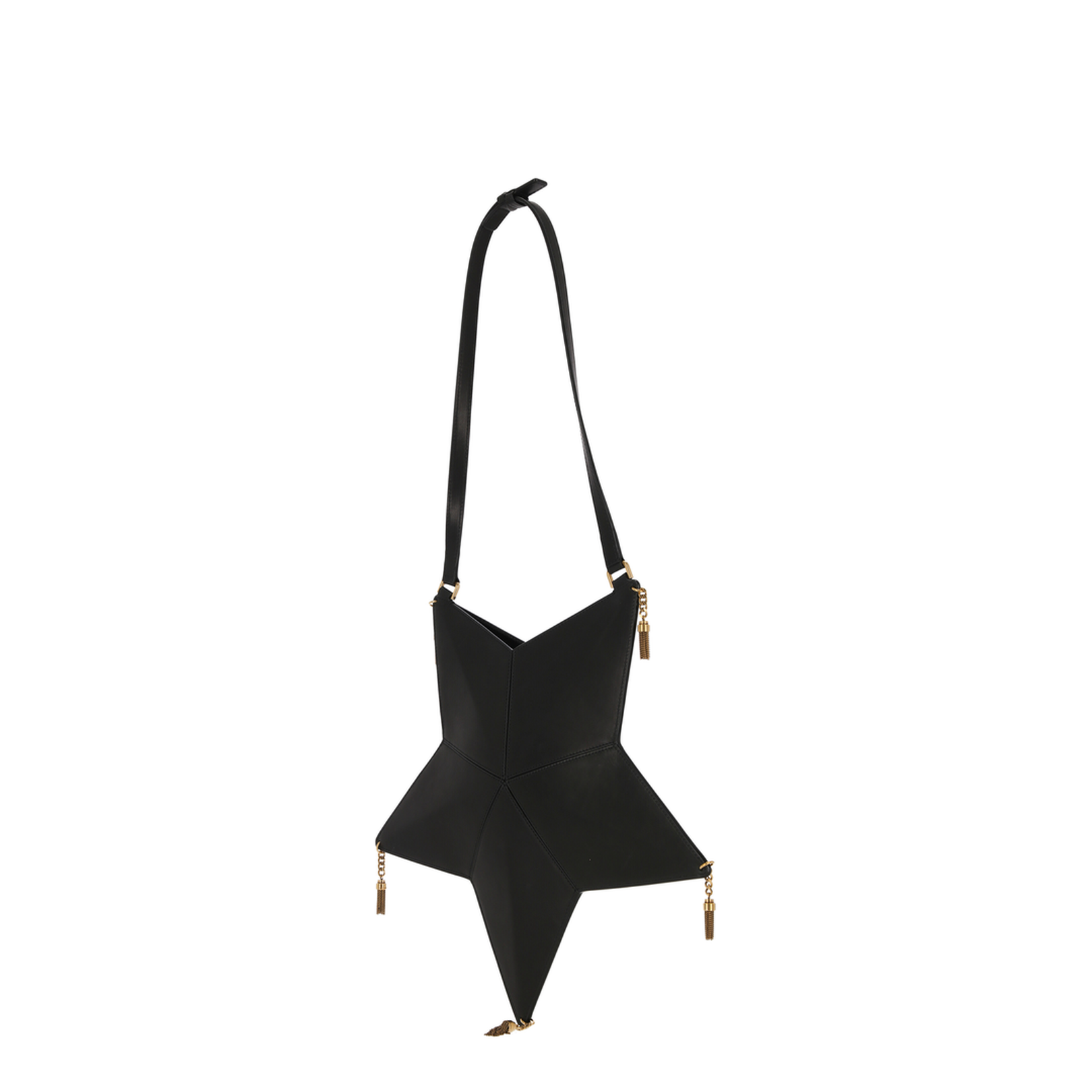 Astro Medium Leather Shoulder Bags - Black - Image 3