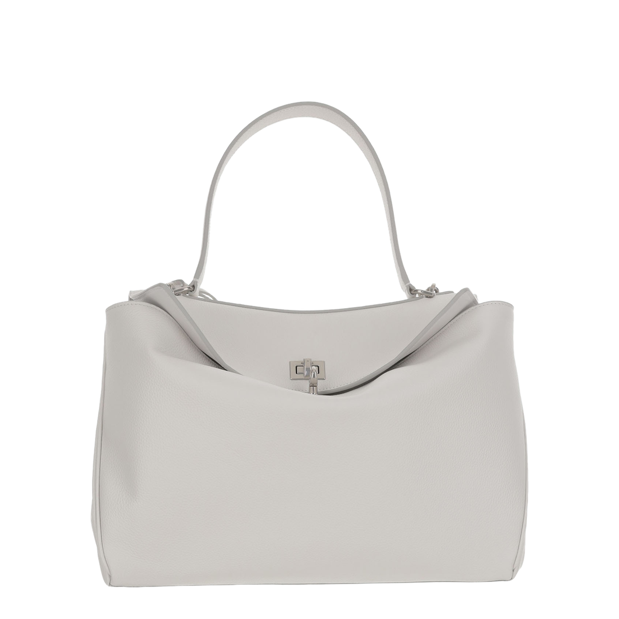 Chalk Medium Rodeo Leather Handbag - White - Image 4