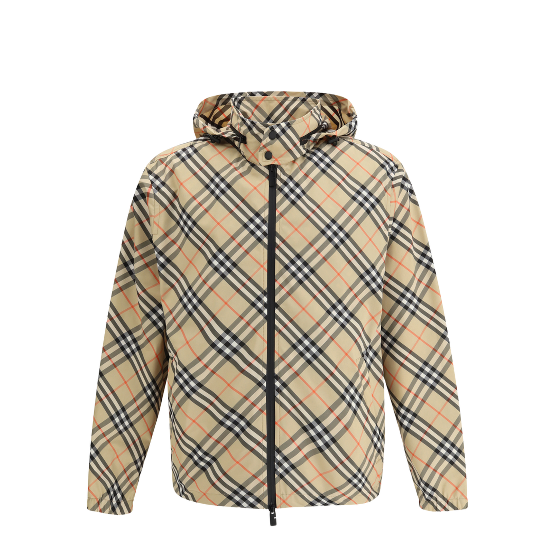 Beige Jacket With Frontal Zip Closure - Image 1