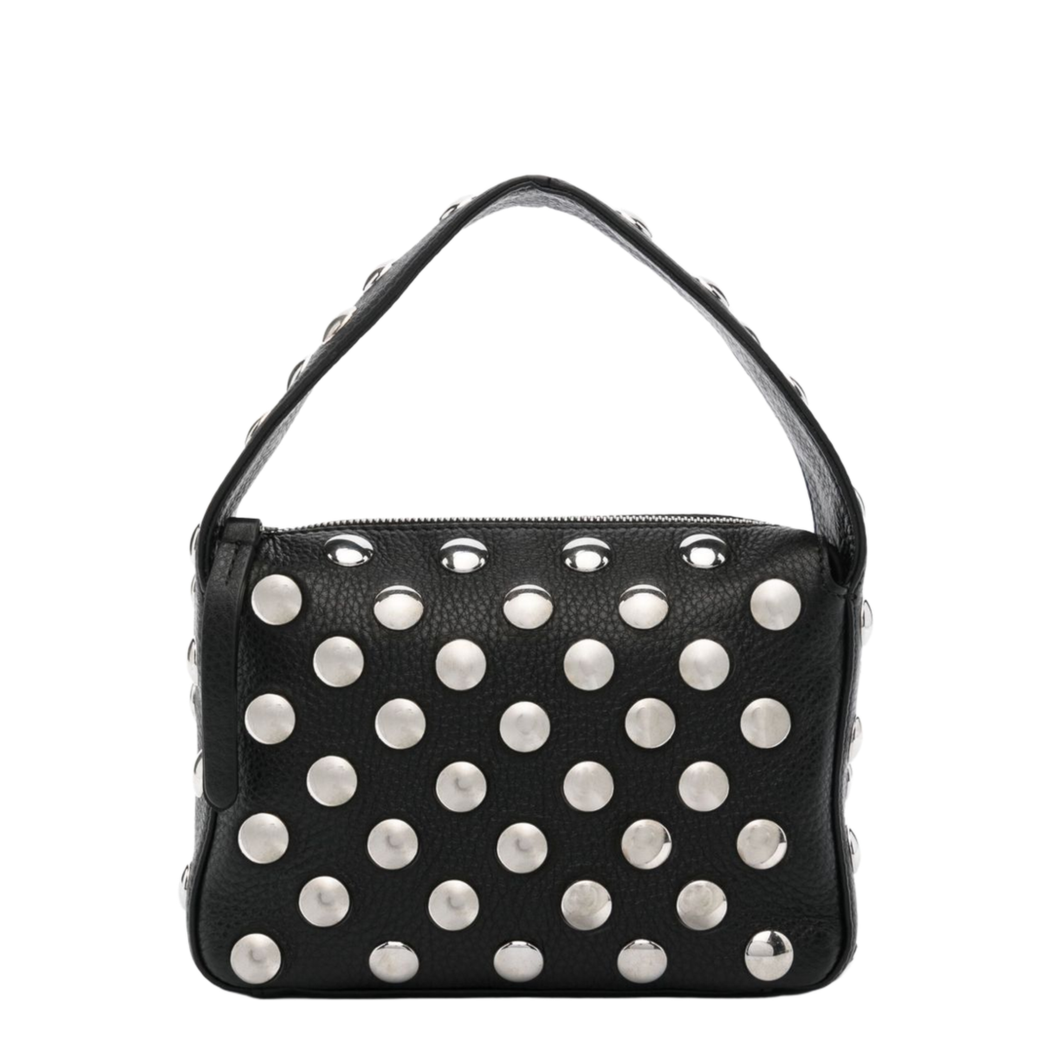 Small Calf Leather Tote - Black - Image 1