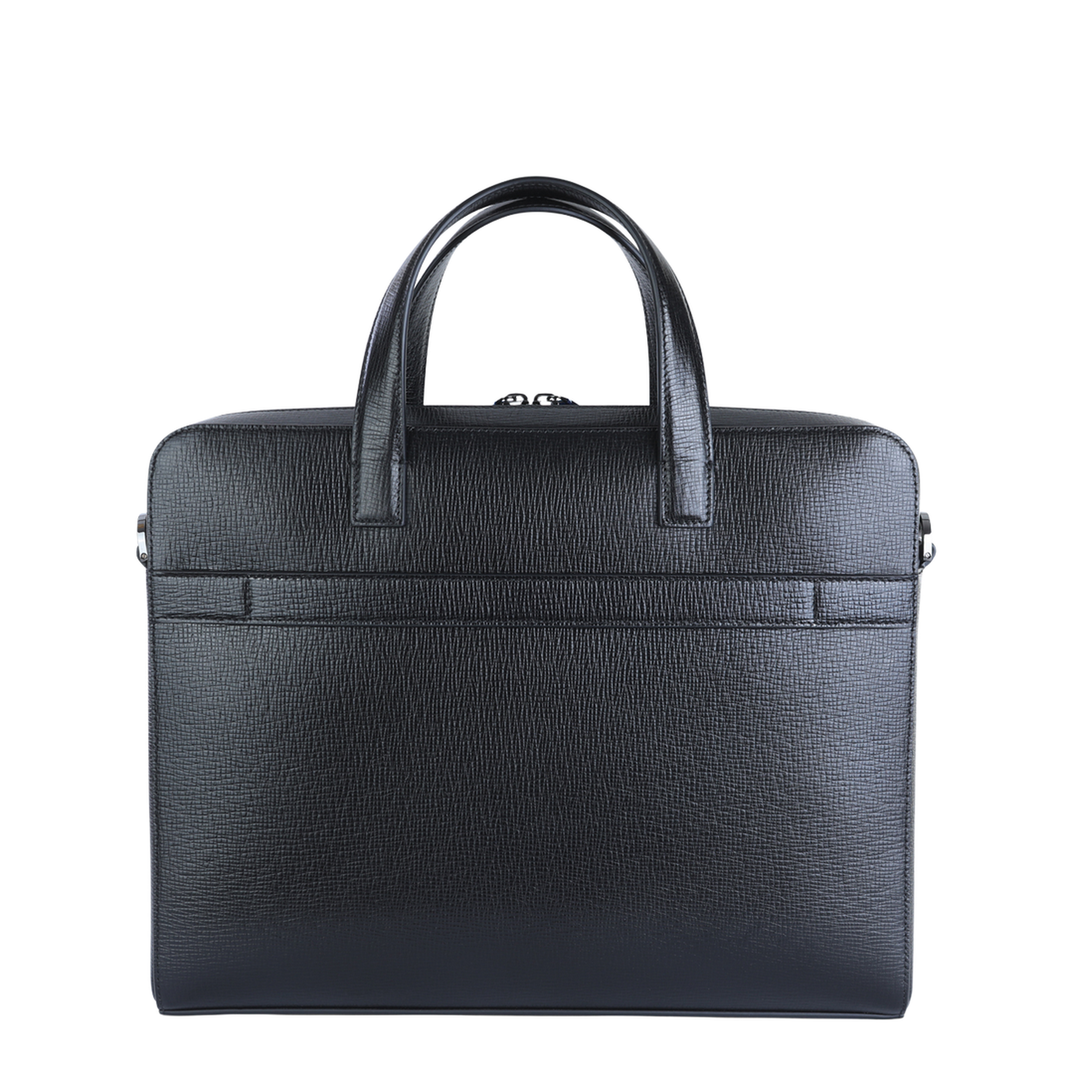 Gancini Trading Hammered Calfskin Briefcase - Black - Image 6