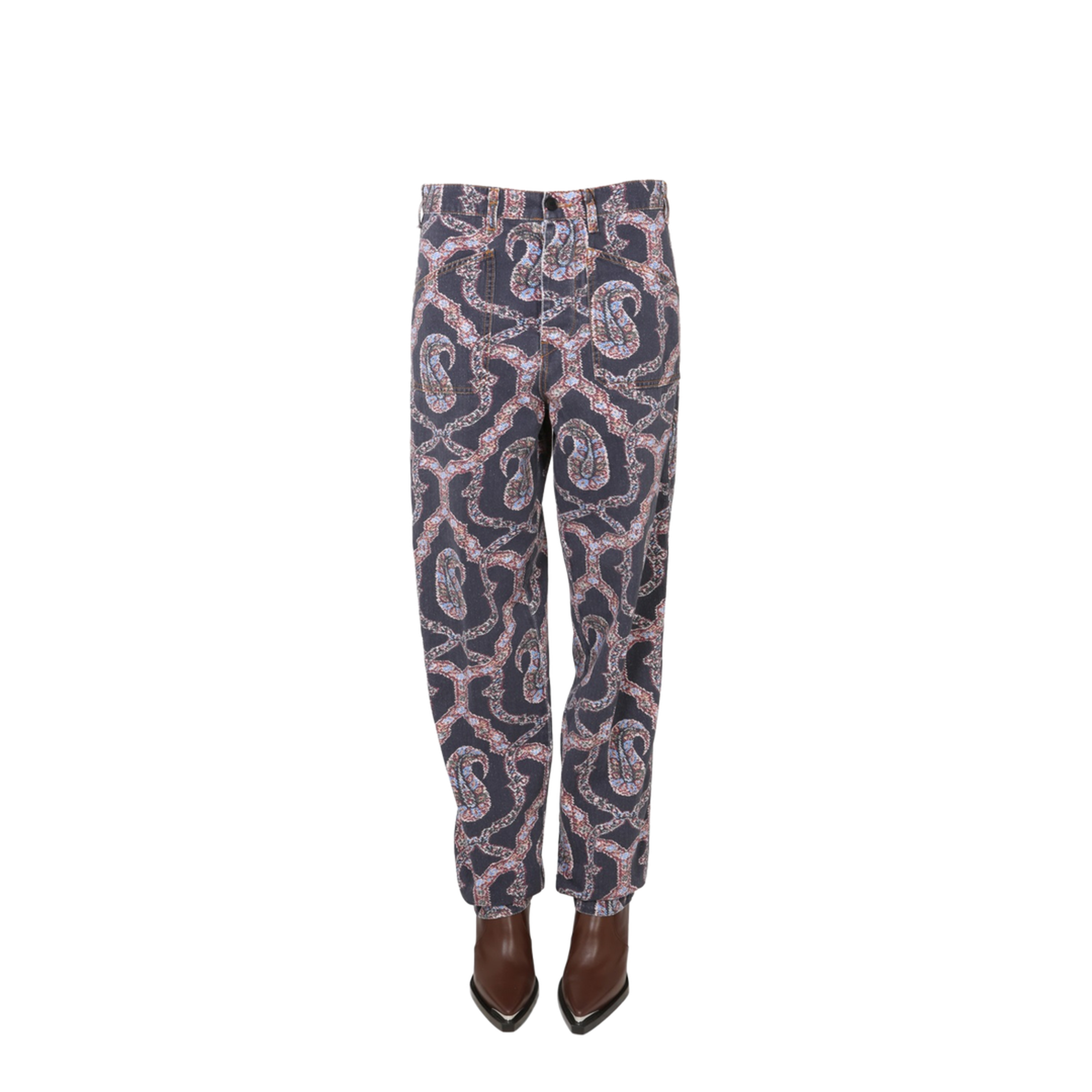 Paisley Denim Pants - Image 1