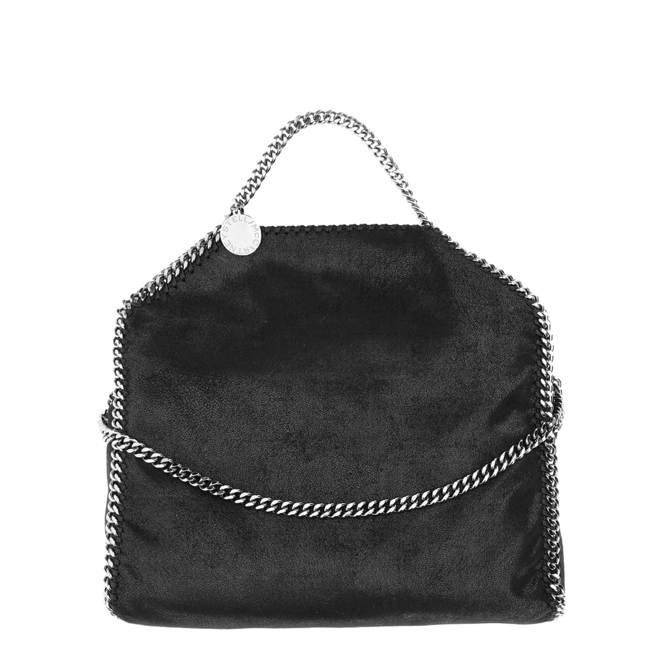 Falabella Fold-Over Shaggy Deer Tote Bag - Black - Image 1