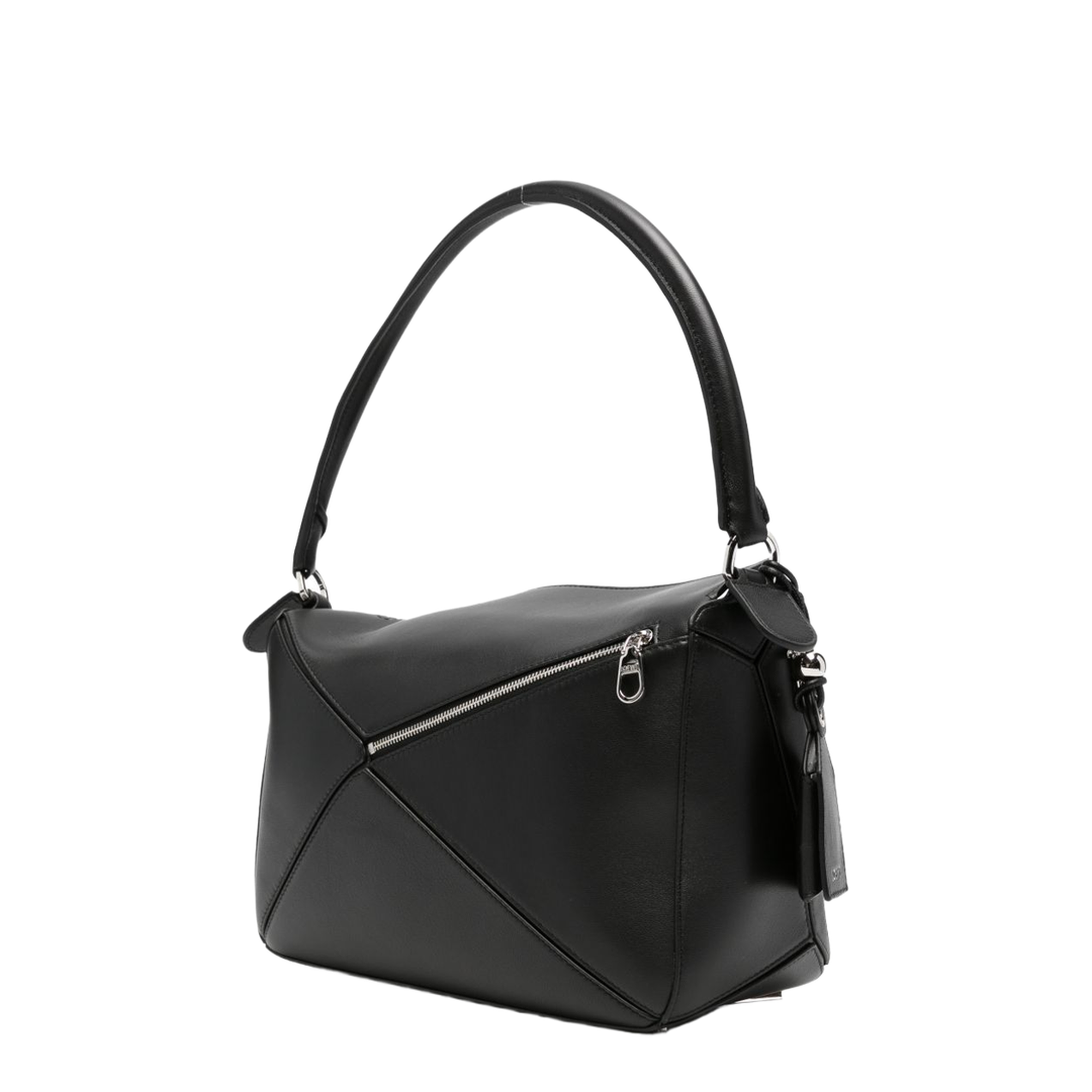 Puzzle Medium Featherlight Nappa Lambskin Shoulder Bag - Black - Image 4
