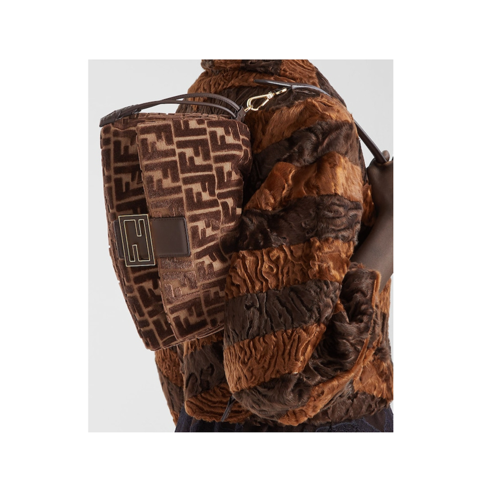 Mamma Baguette Medium Fabric Brown - Image 4