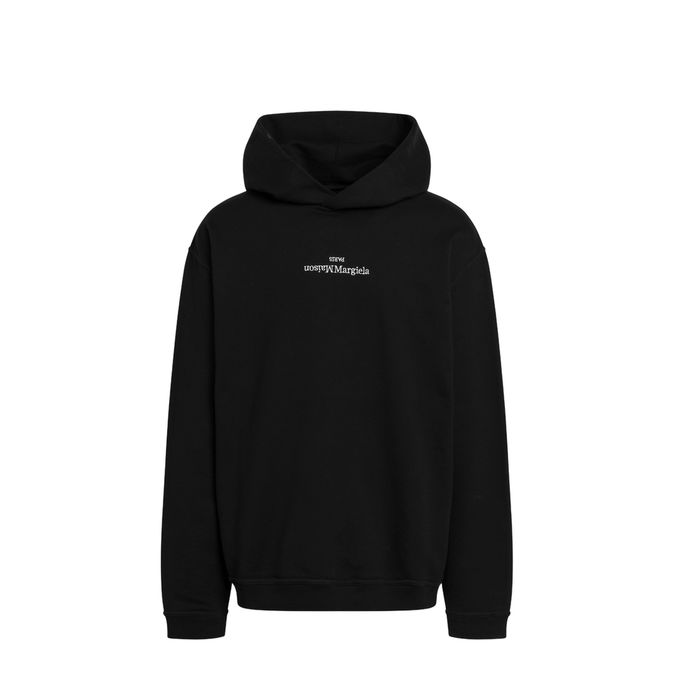 Black Cotton Hooded Sweatshirt - Image 1