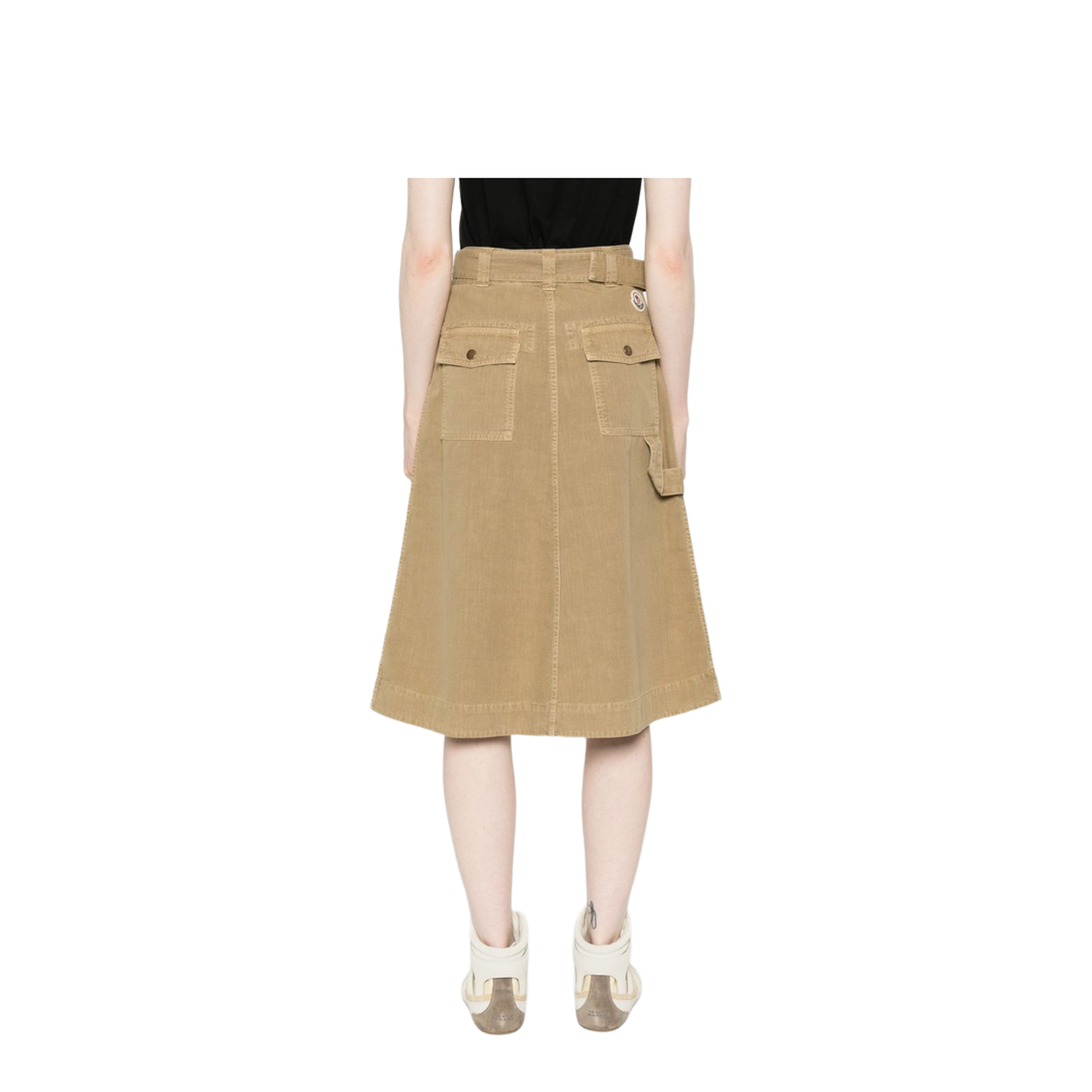 Cotton Midi Skirt With Belt - Image 2