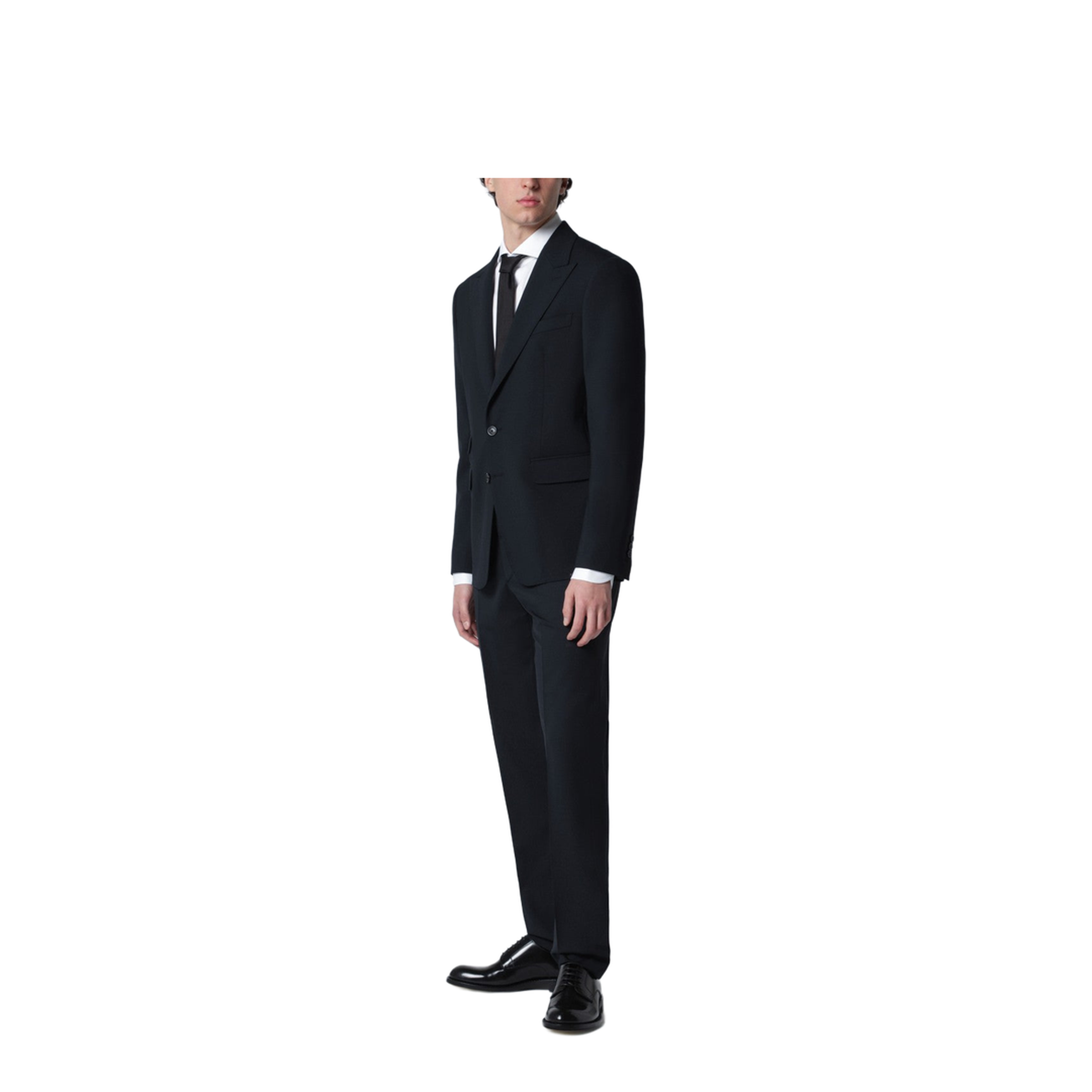 Navy Blue Single-Breasted Suit in Wool Blend - Image 1