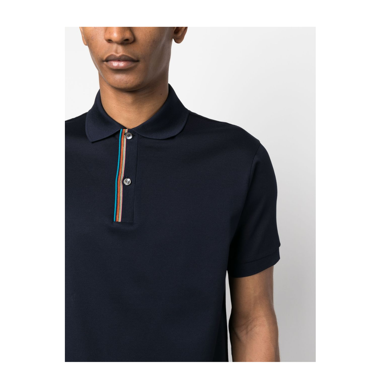 Rainbow-Stripe Cotton Polo Shirt - Image 5