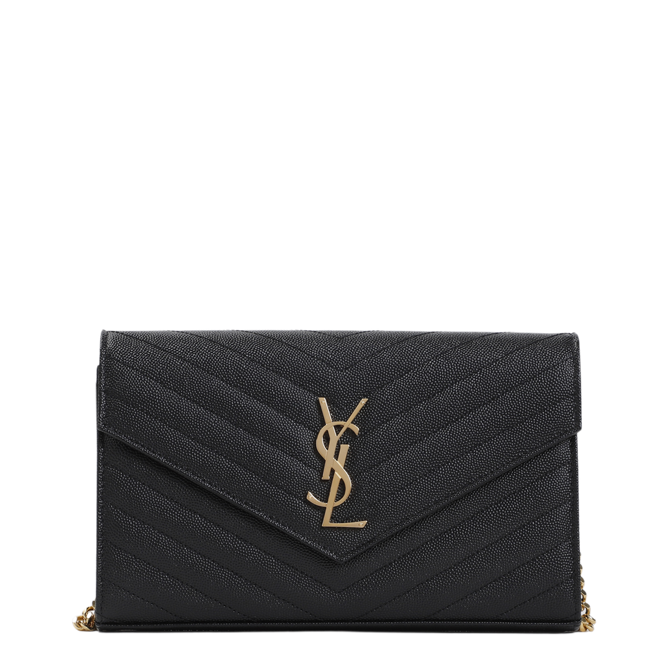 Cassandre Chrome Metal-Free Leather Chain Wallet - Black - Image 3