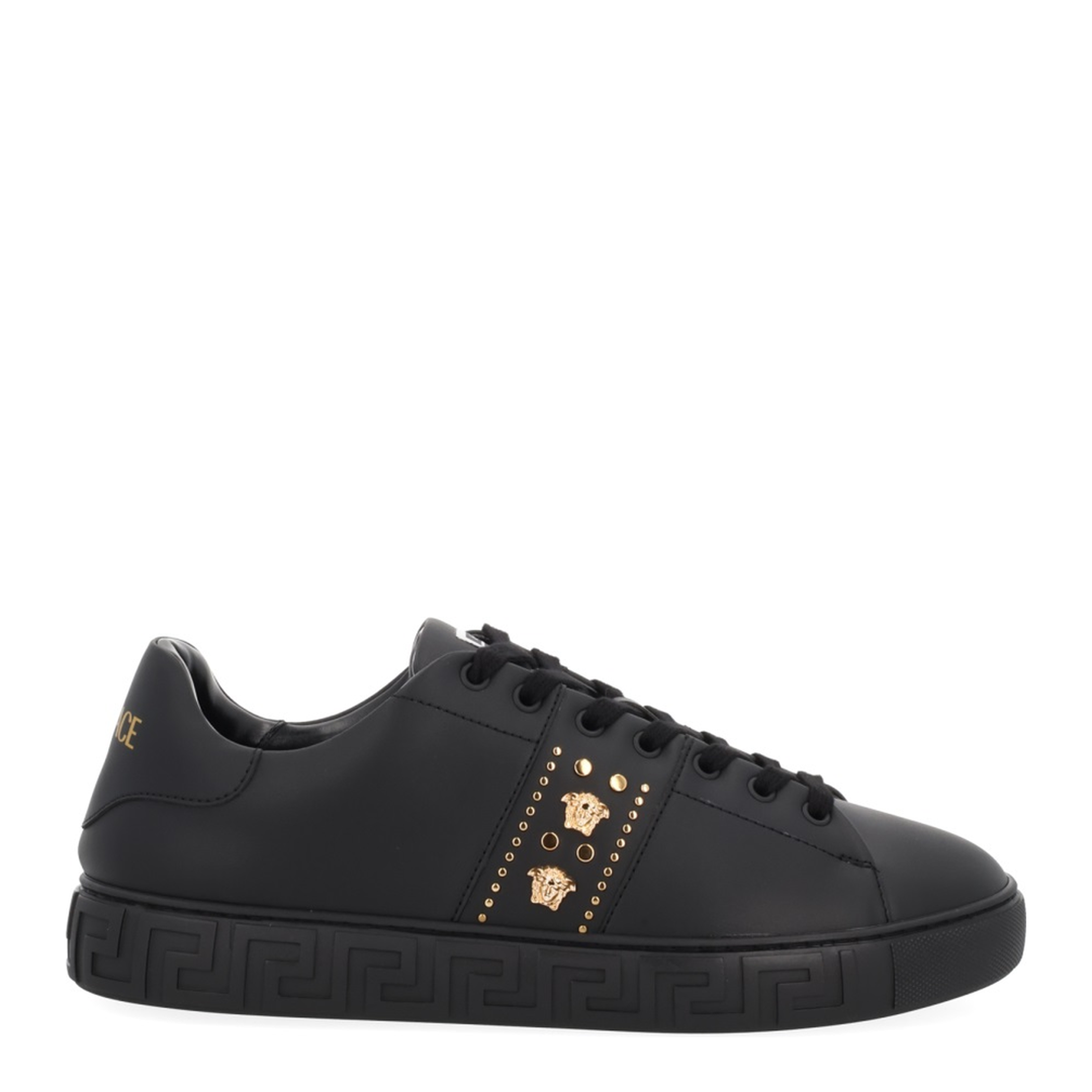 Black Leather Sneakers - Image 1