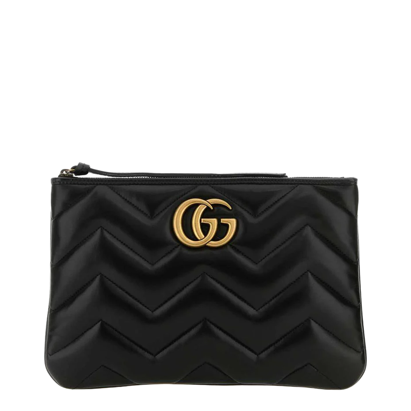 GG Marmont Leather Shoulder Bag - Black - Image 3