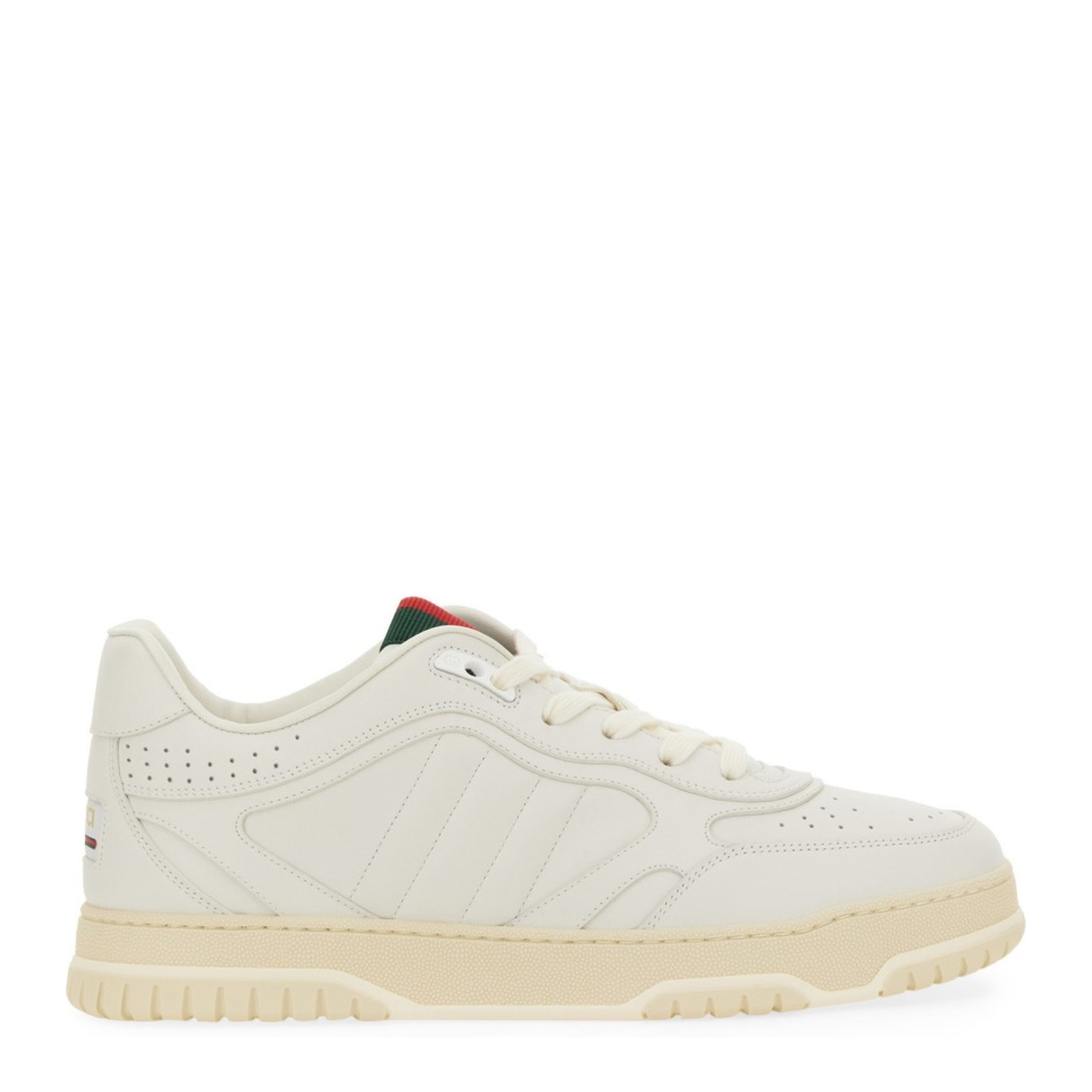 Re-Web Trainer in White Leather - Image 1