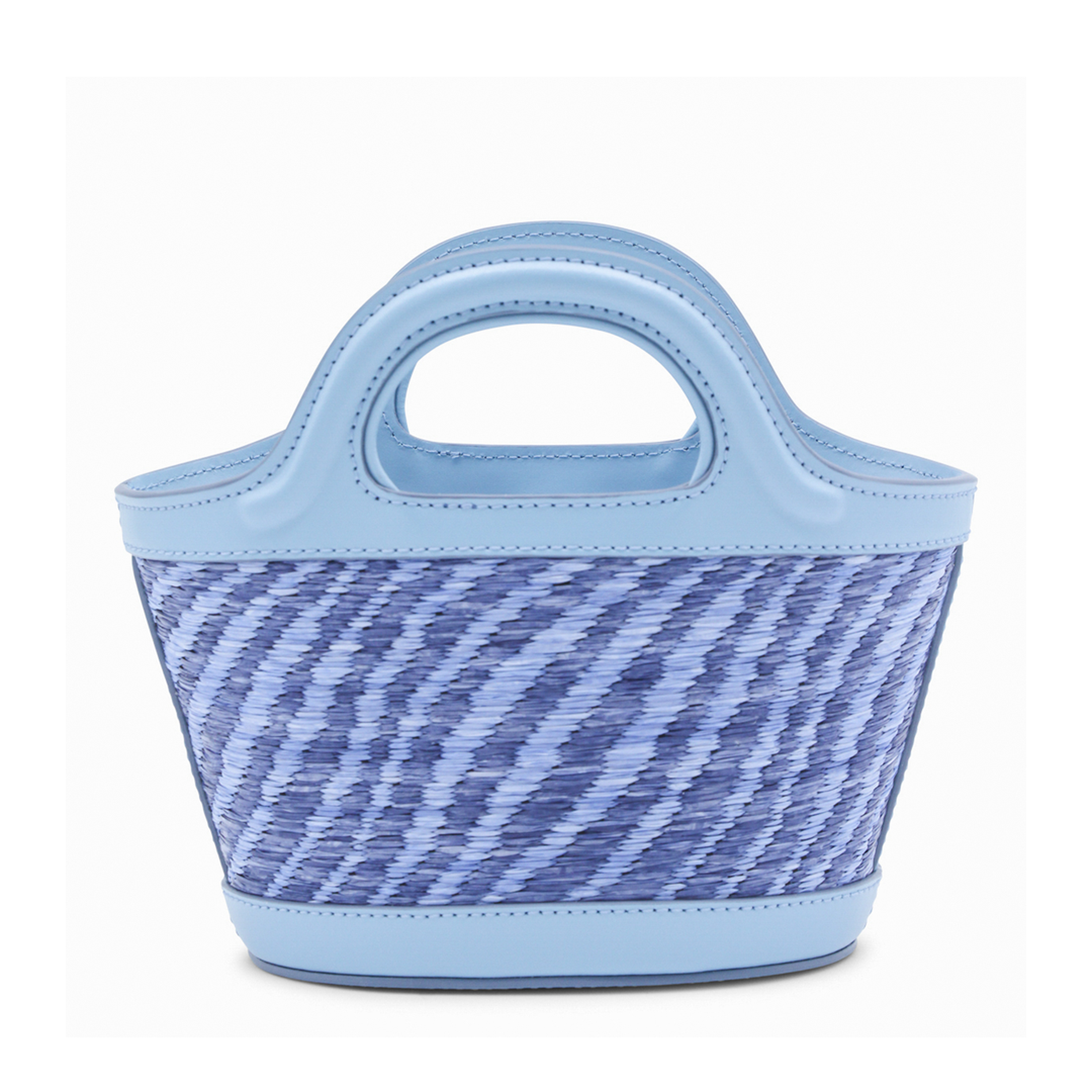 Blue Wavy Raffia-Effect Tropicalia Micro Bag - Image 4