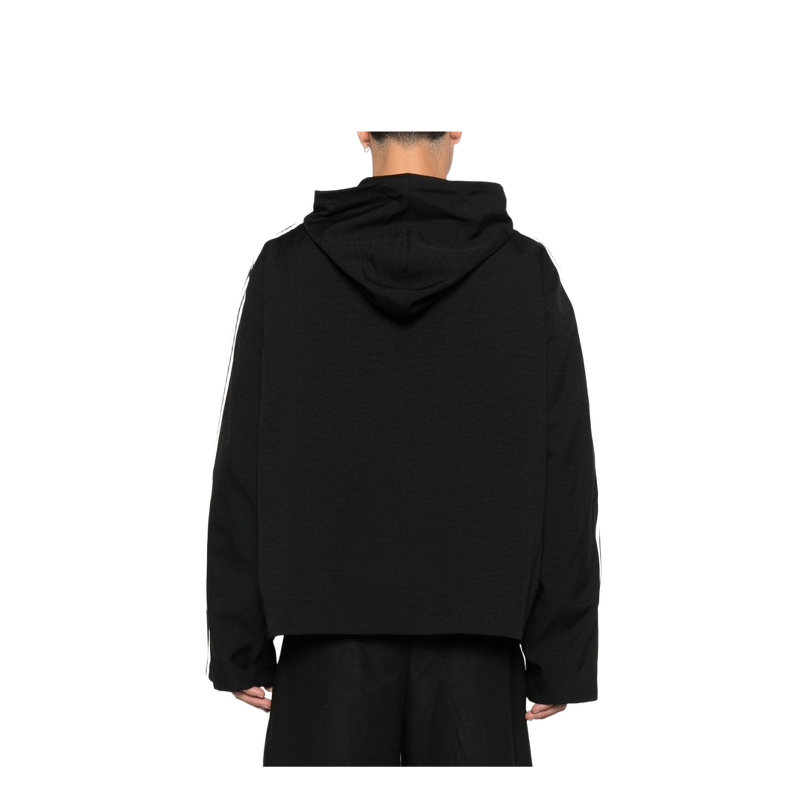 Hooded Neckline Zip Fastening Long Sleeves Relaxed Fit Hoodie - Image 3
