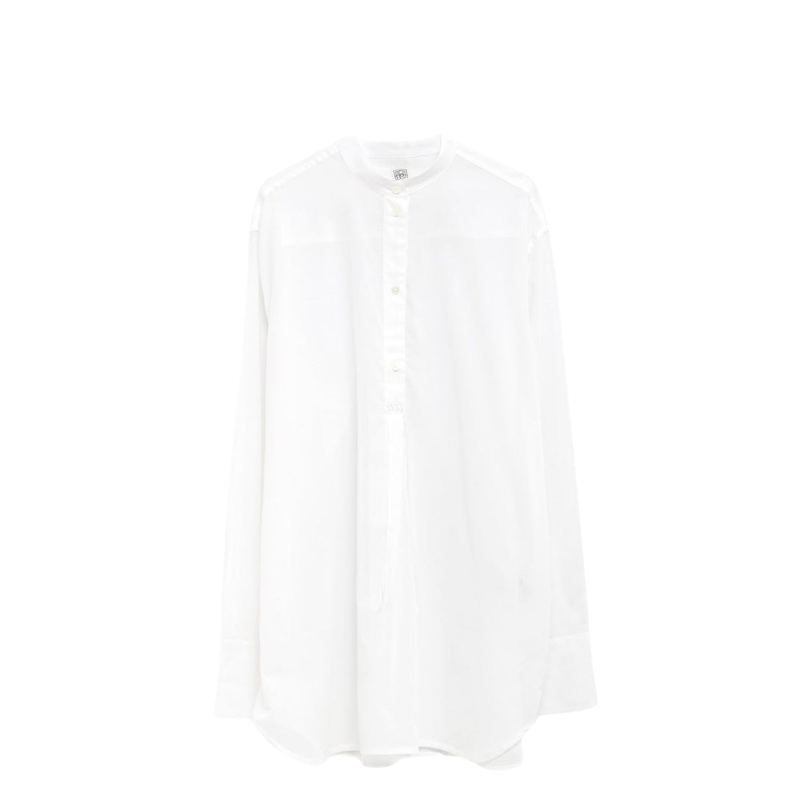 Long Sleeve Band Collar Shirt - Image 1