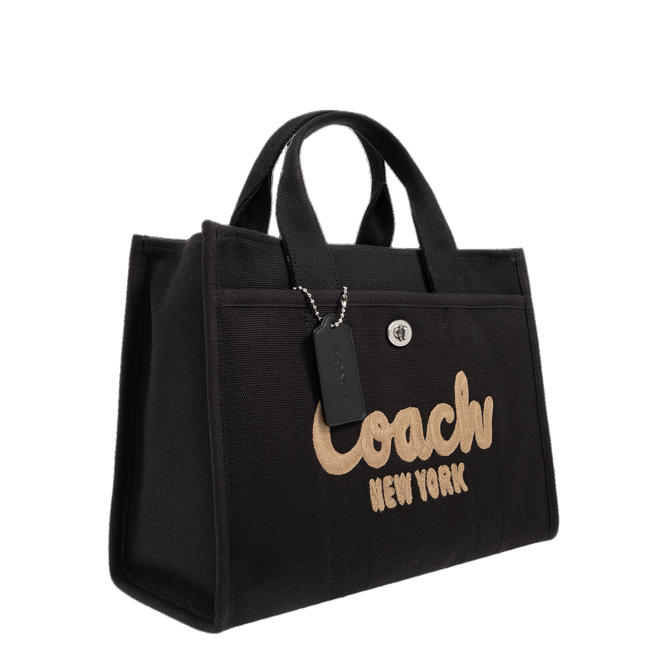 Logo Canvas Cargo Tote Bag - Black - Image 3