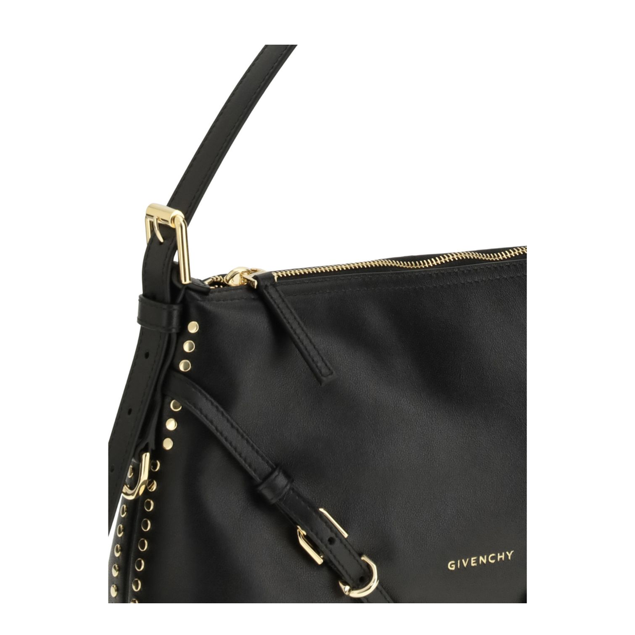 Voyou Mini Calfskin Shoulder Bag - Black - Image 3