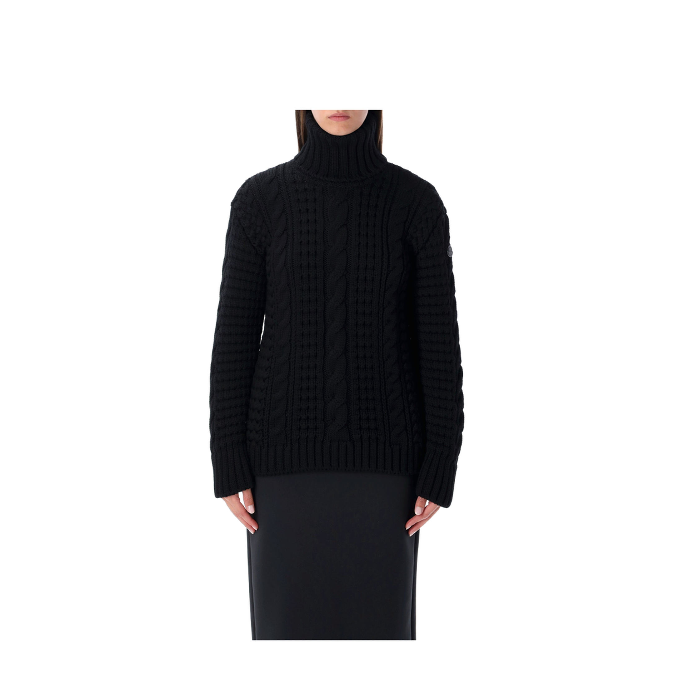 Black Wool Turtleneck Sweater - Image 1