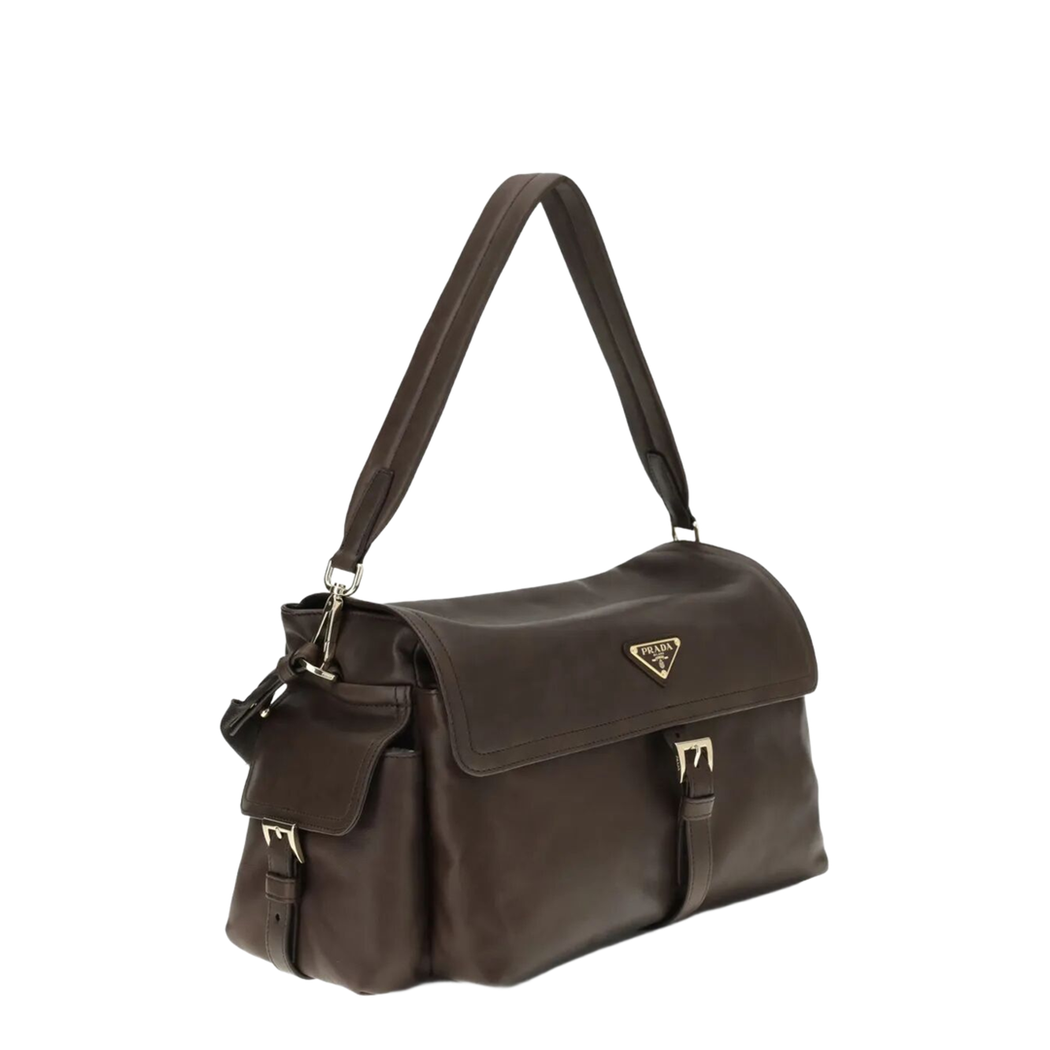 Dark Brown Leather Shoulder Bag - Image 2
