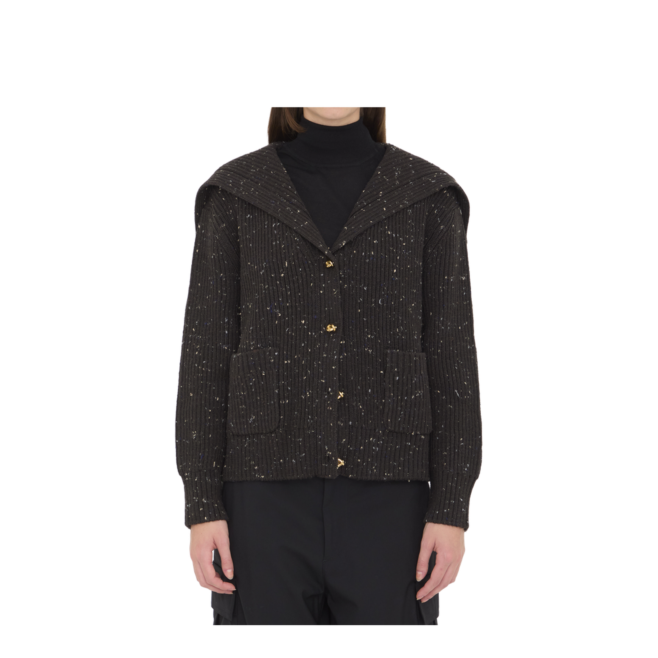 English Rib Wool Cardigan - Image 1