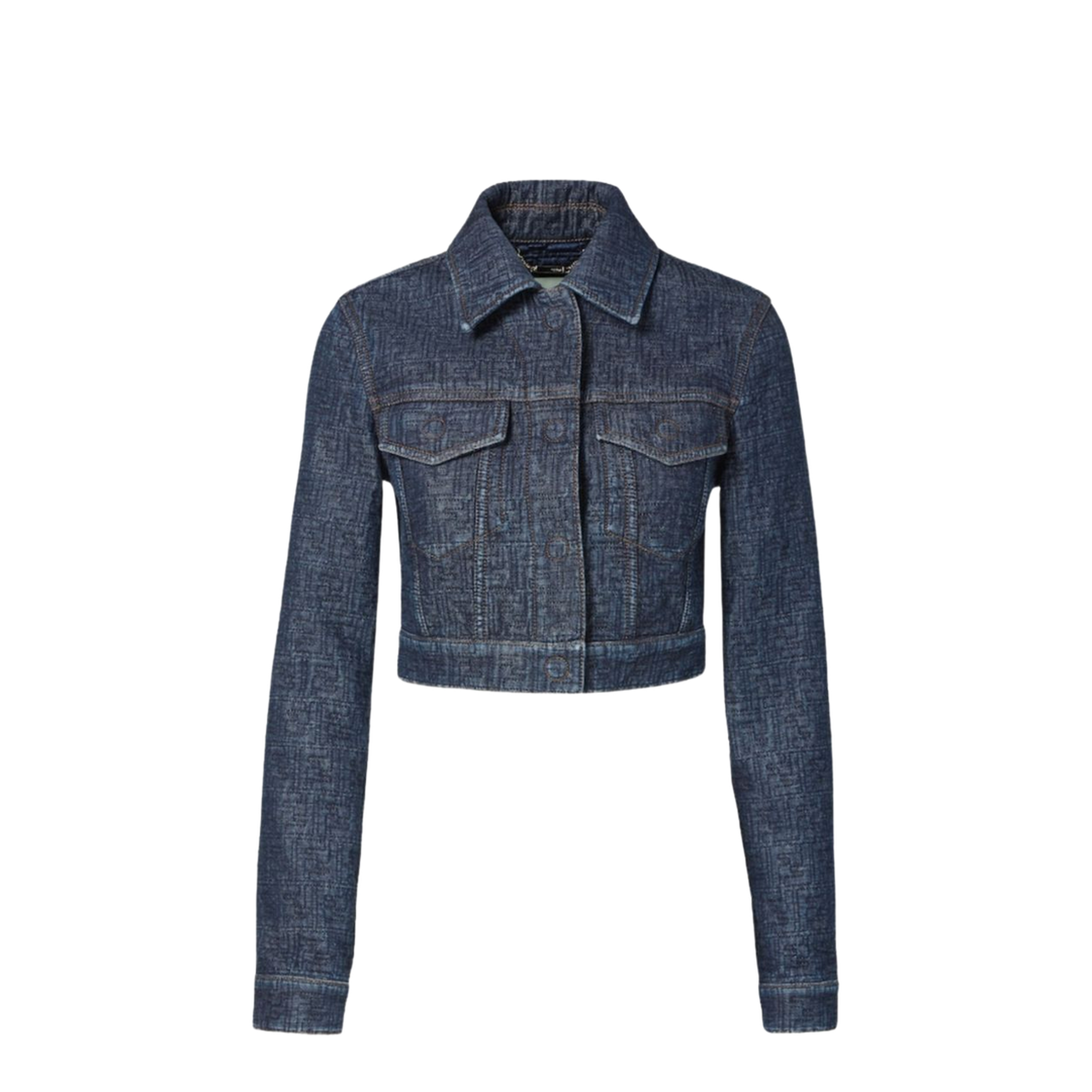 Cropped Denim Jacket - Image 1