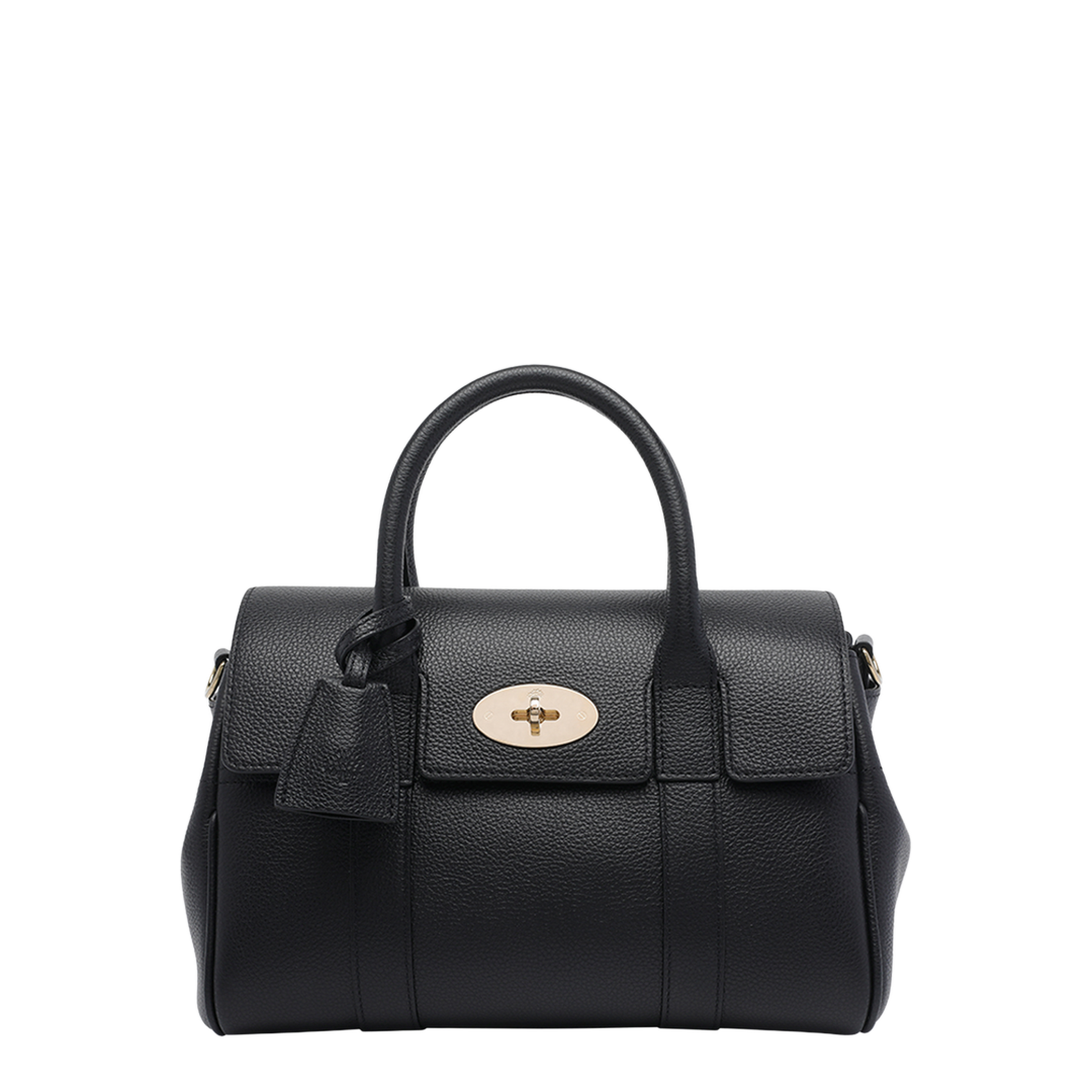 Bayswater Small Classic Grain Satchel - Black - Image 5