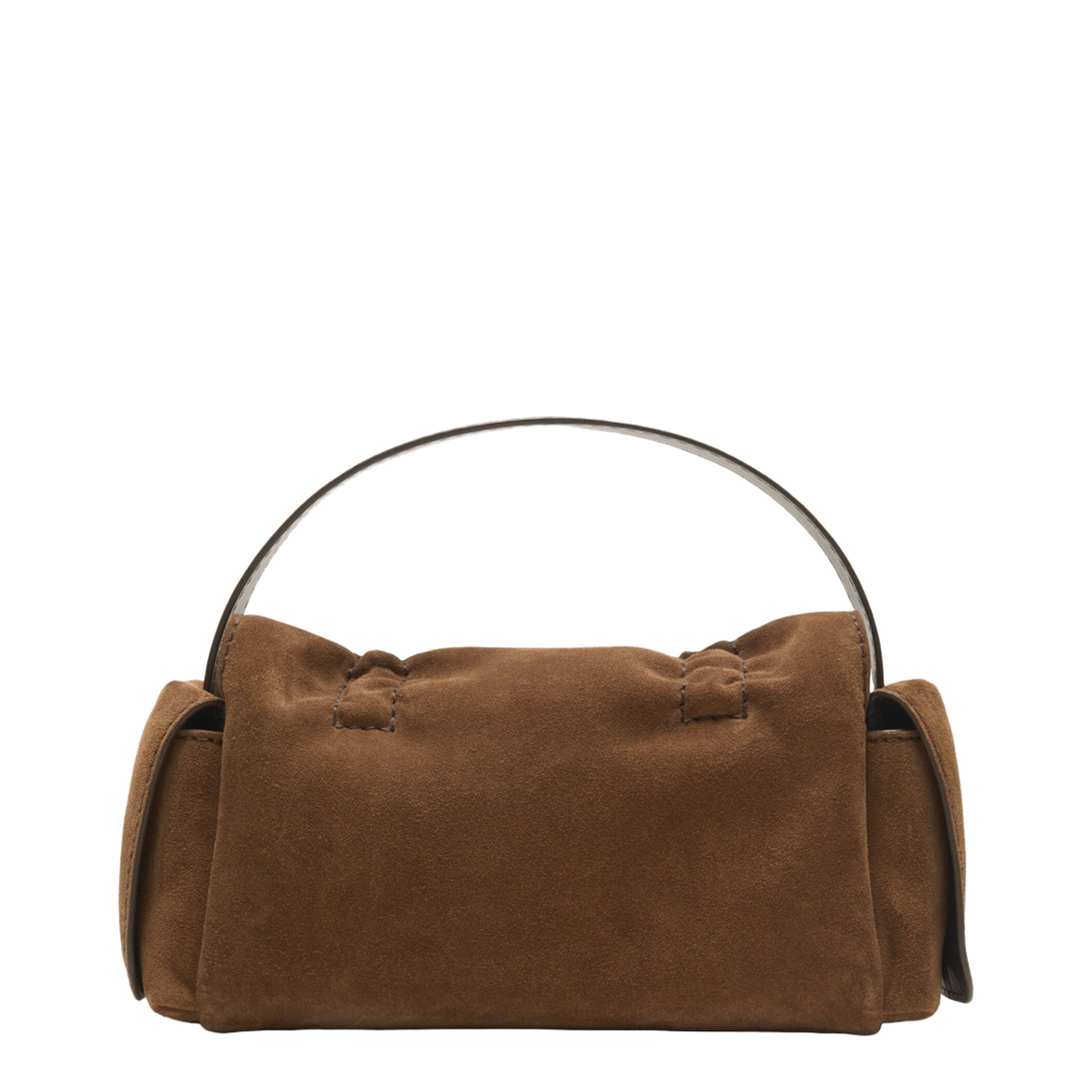Multi-Pocket Suede Shoulder Bag - Image 2