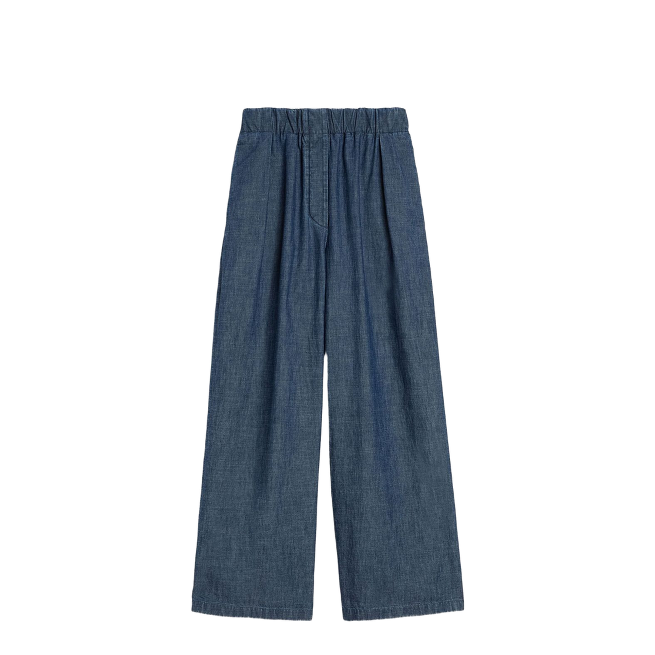 Cotton Wide-Leg Trousers - Image 1