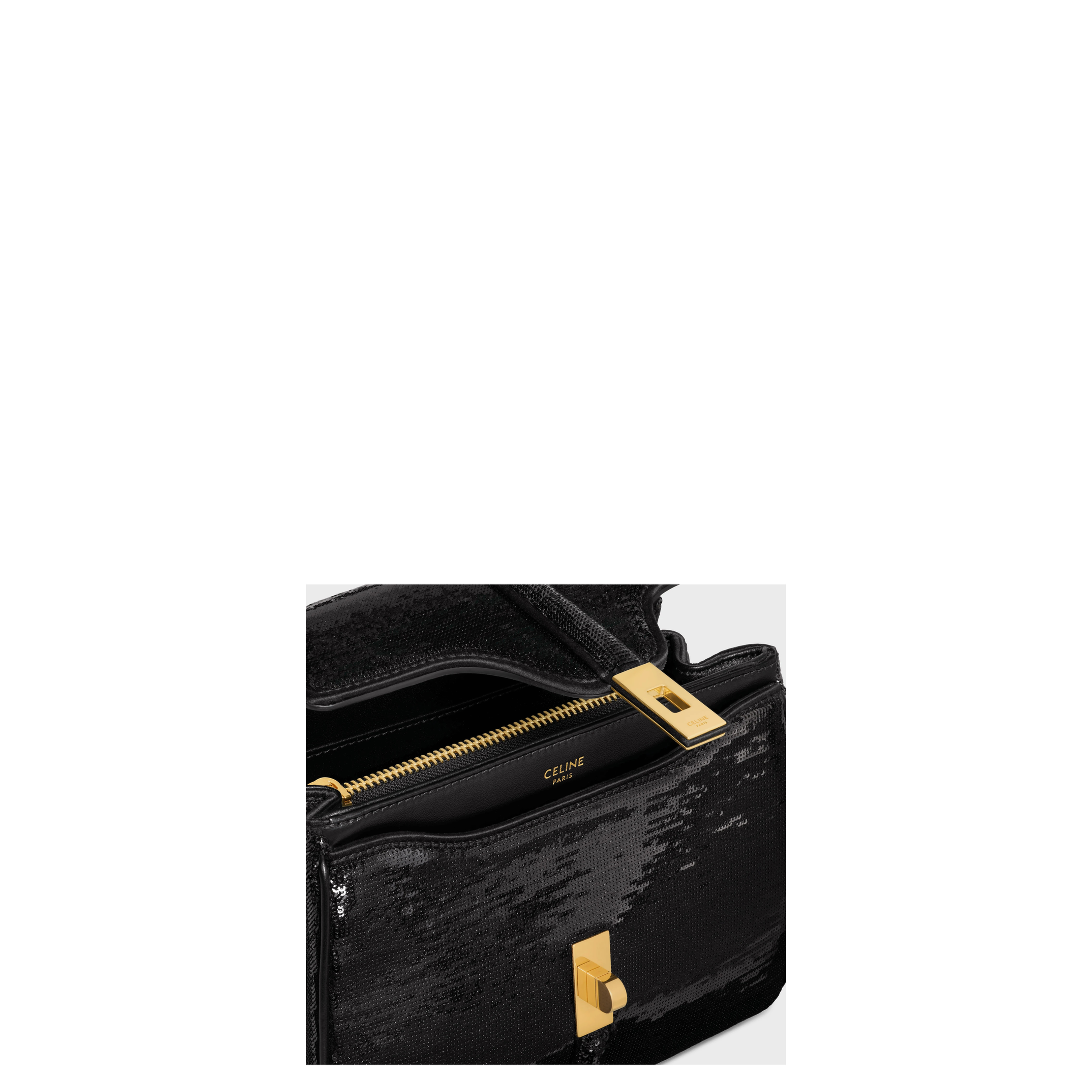 Bag 16 Mini Sequins Leather Black - Image 4