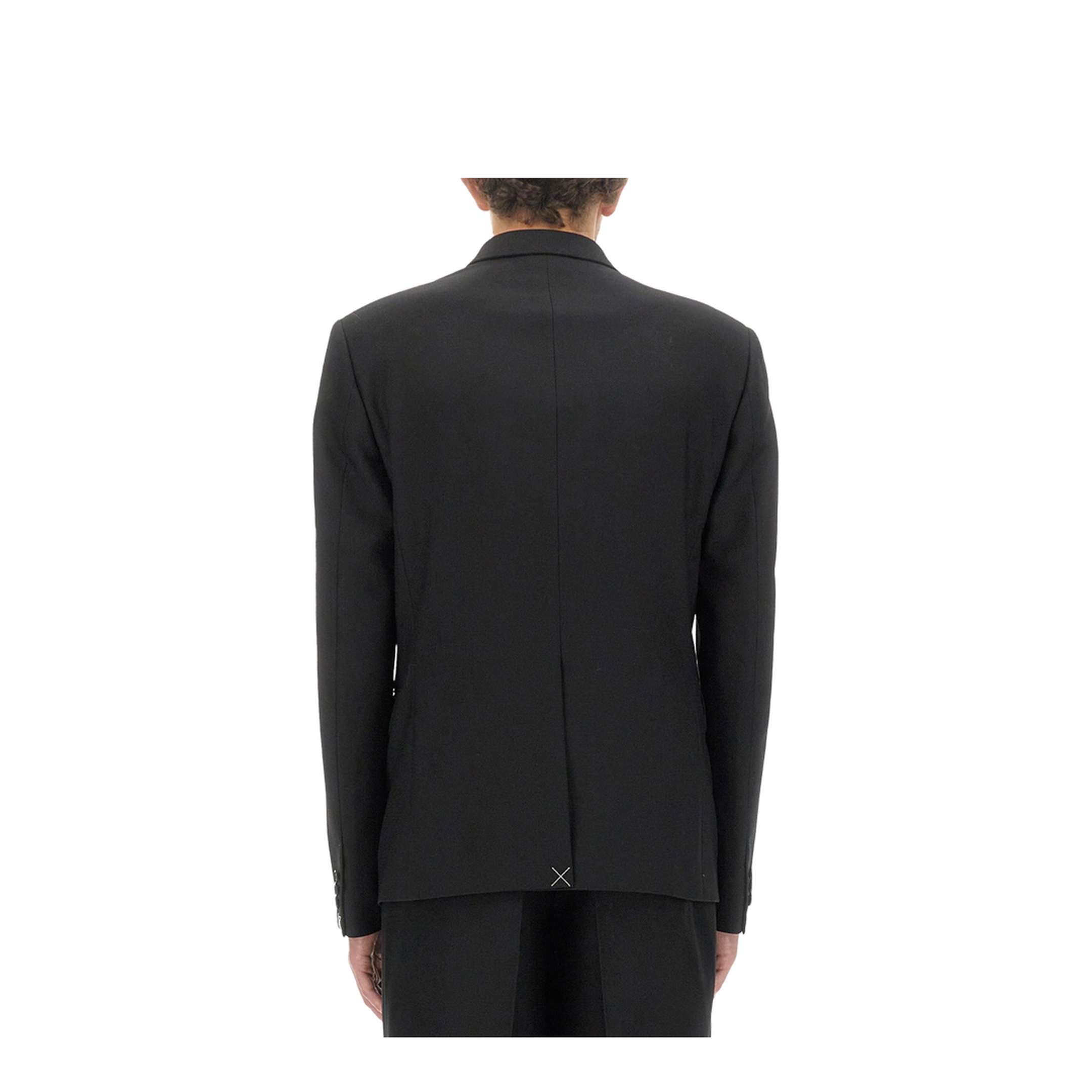 Formal Jacket Wool Fabric - Black - Image 3