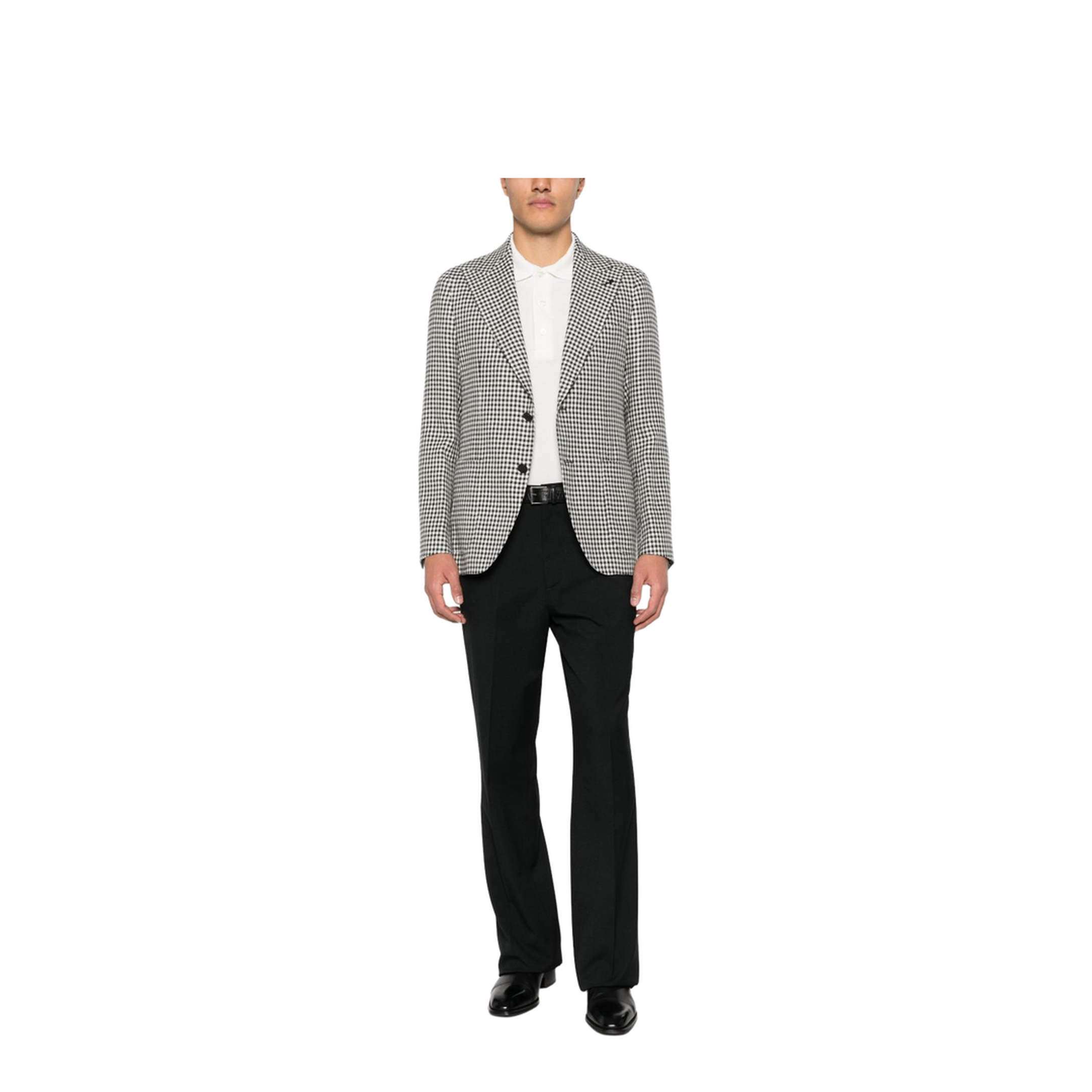 Lyocell Pique Polo Shirt In White - Image 2