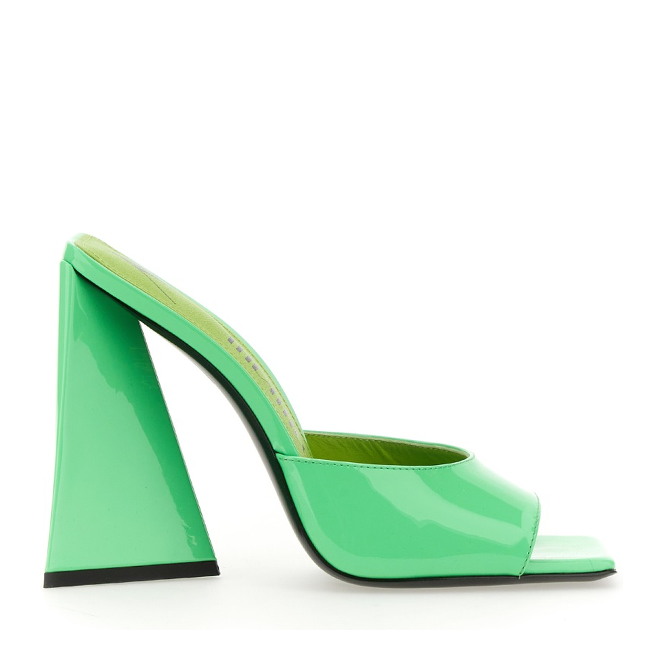 Neon Green Patent Mules - Image 1