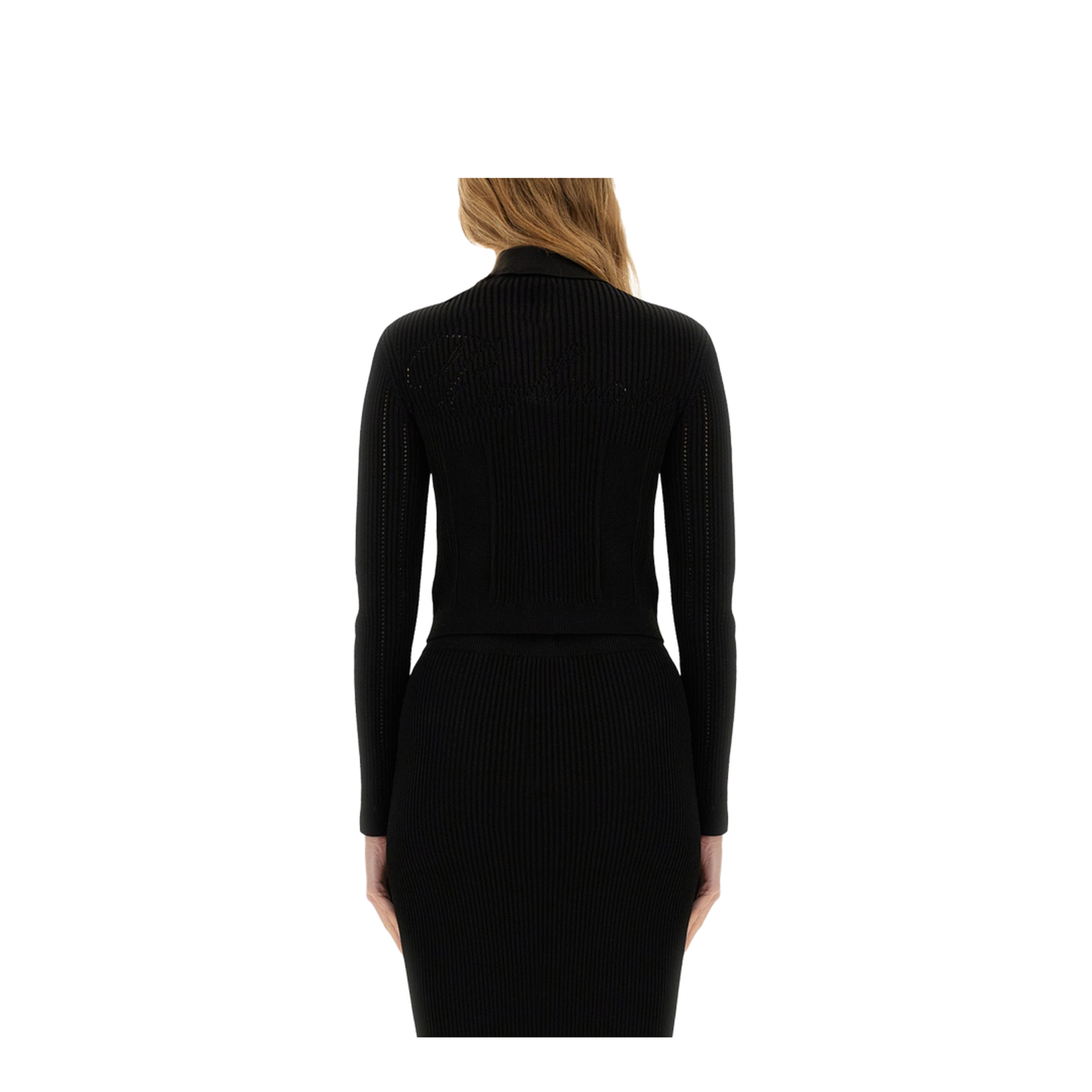 Knitted Cardigan Black - Image 3