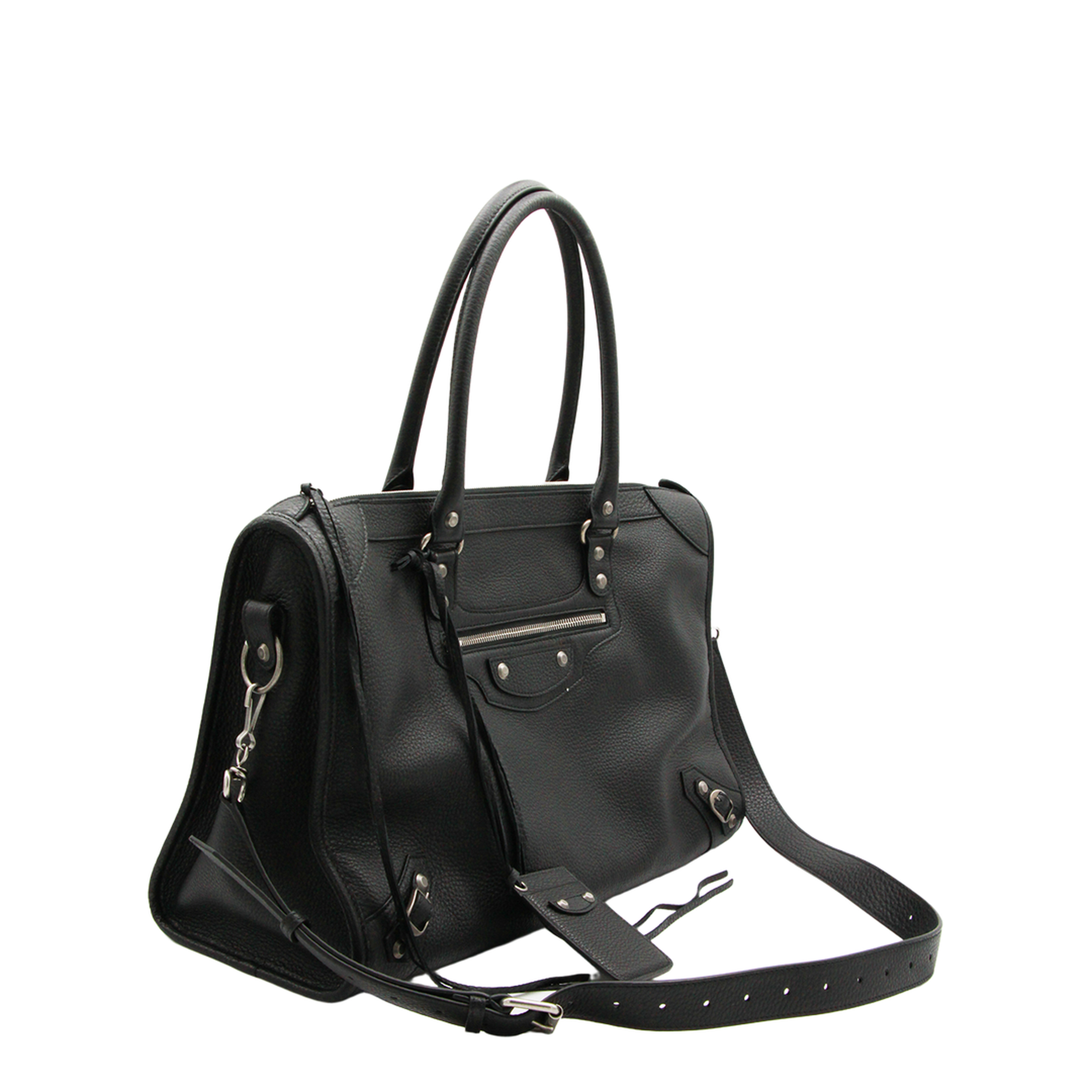 Le City Large Grained Calfskin Duffle - Black - Image 4
