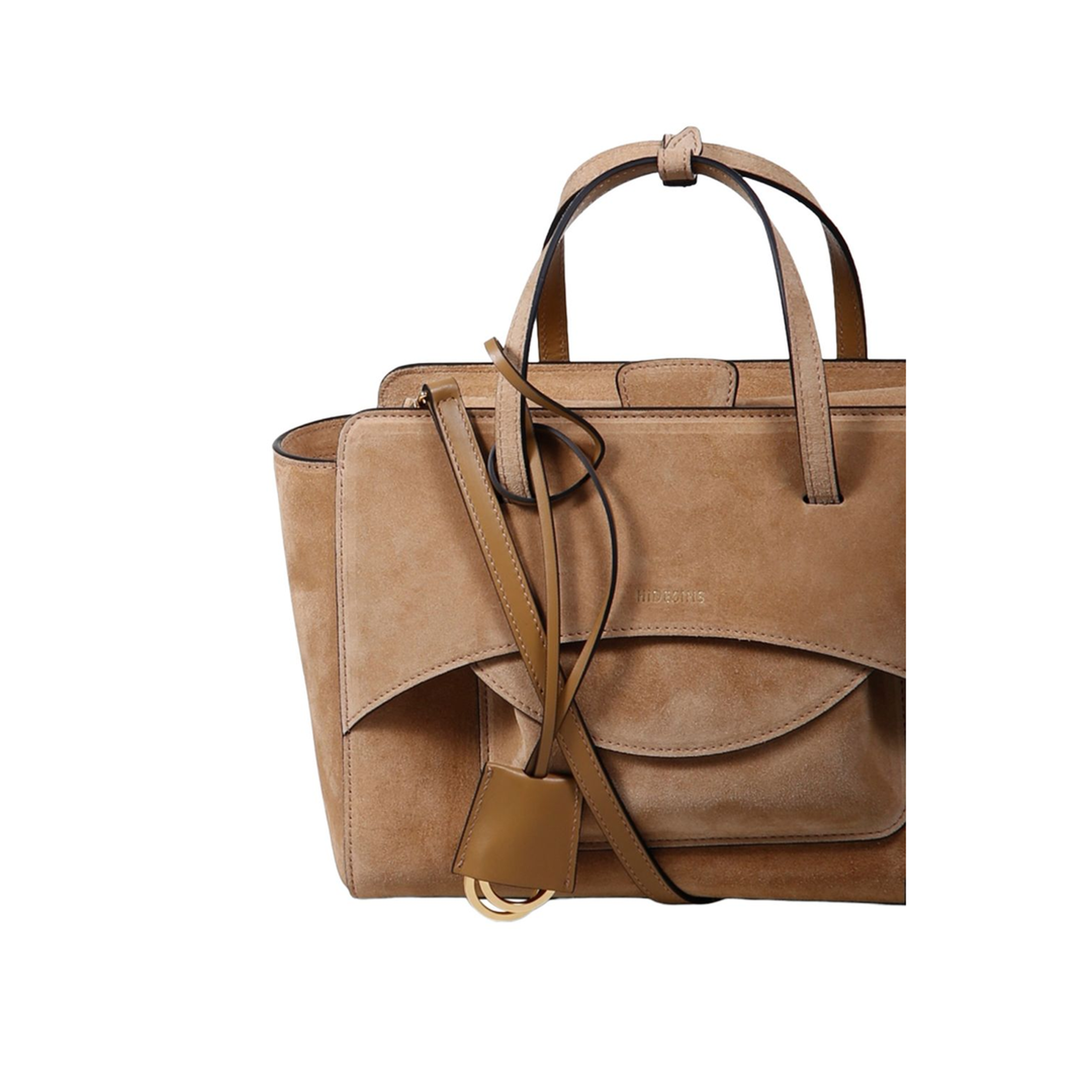 Flap Pocket Medium Calfskin Tote - Brown - Image 3