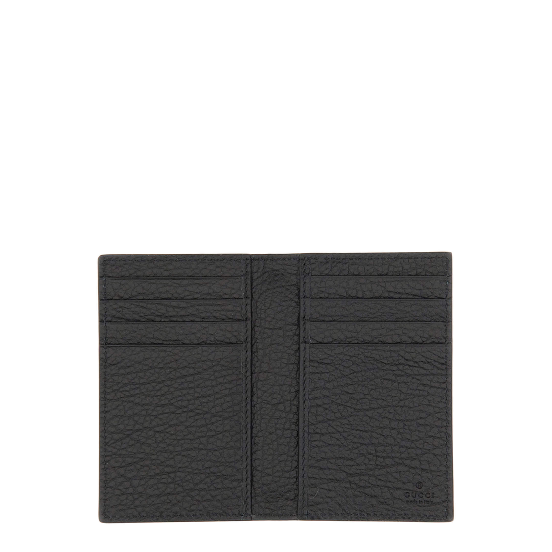 Interlocking G Double G Leather Card Holder - Black - Image 3